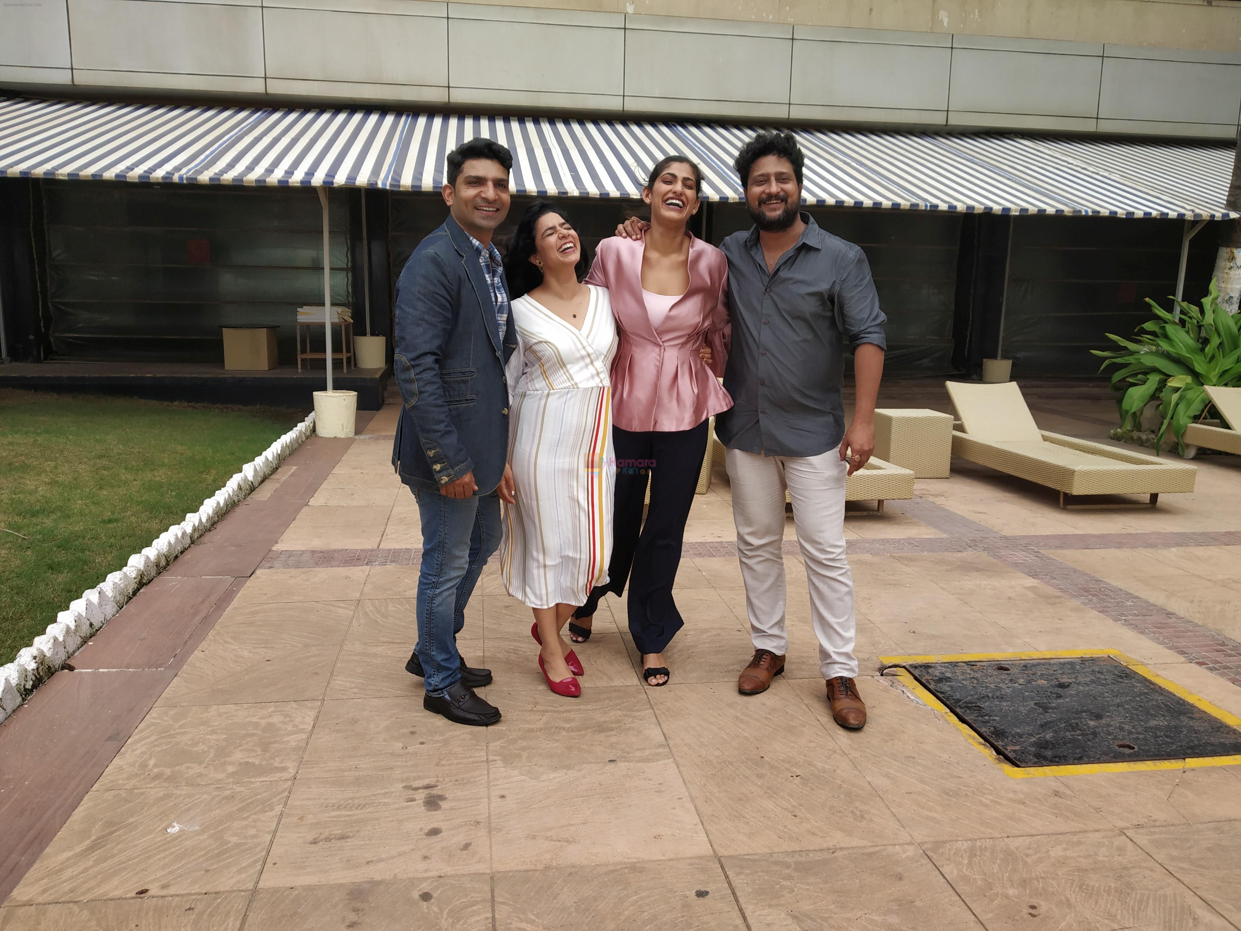Kubra Sait,Rajshree,Jatin and Jitendra reunited today for Rajeev Masand Interview today at Sacred Games Reunion in Juhu on 2nd Aug 2018