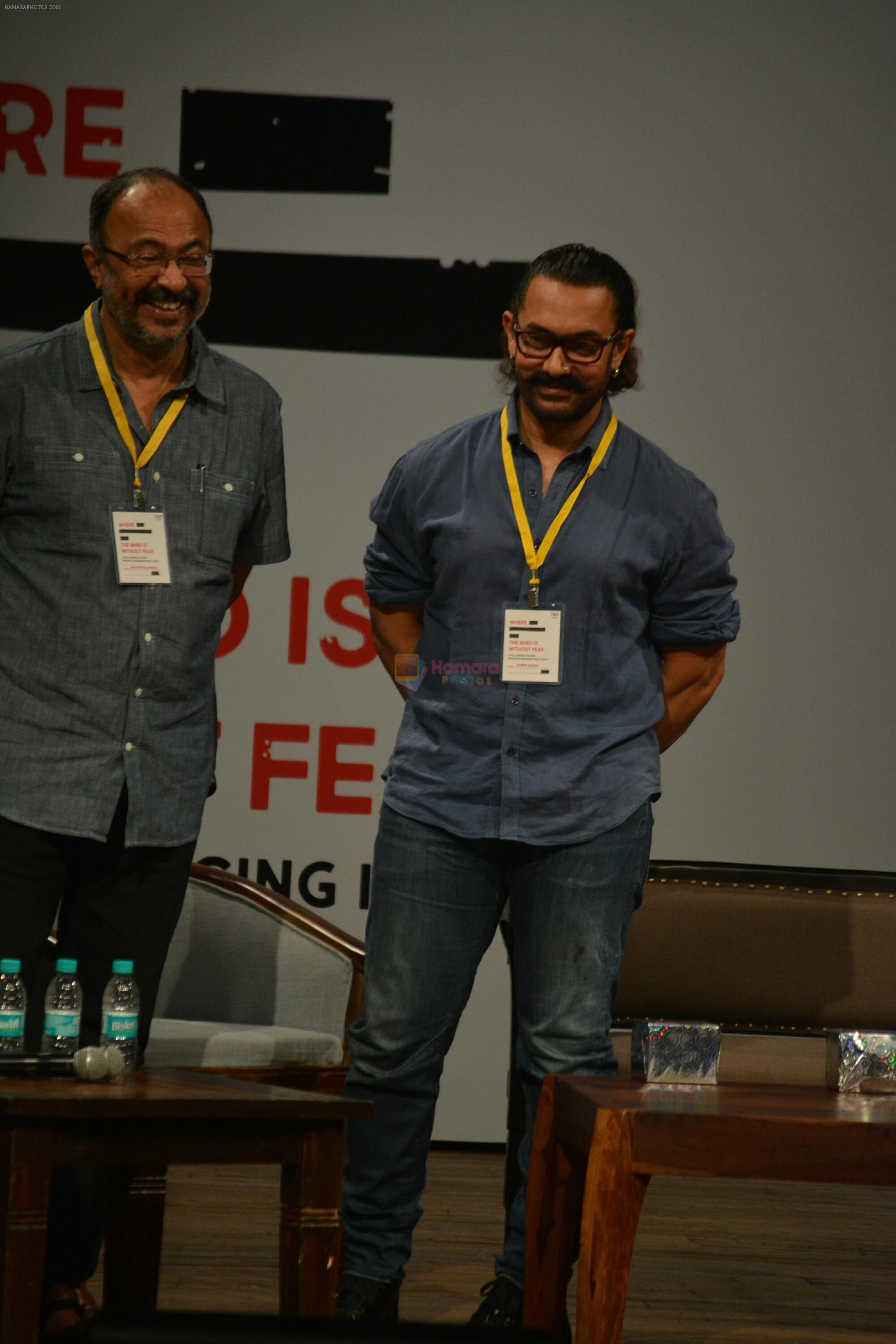 Aamir Khan at the 5th Edition of Indian Screenwriters conference at St Andrews bandra on 1st Aug 2018