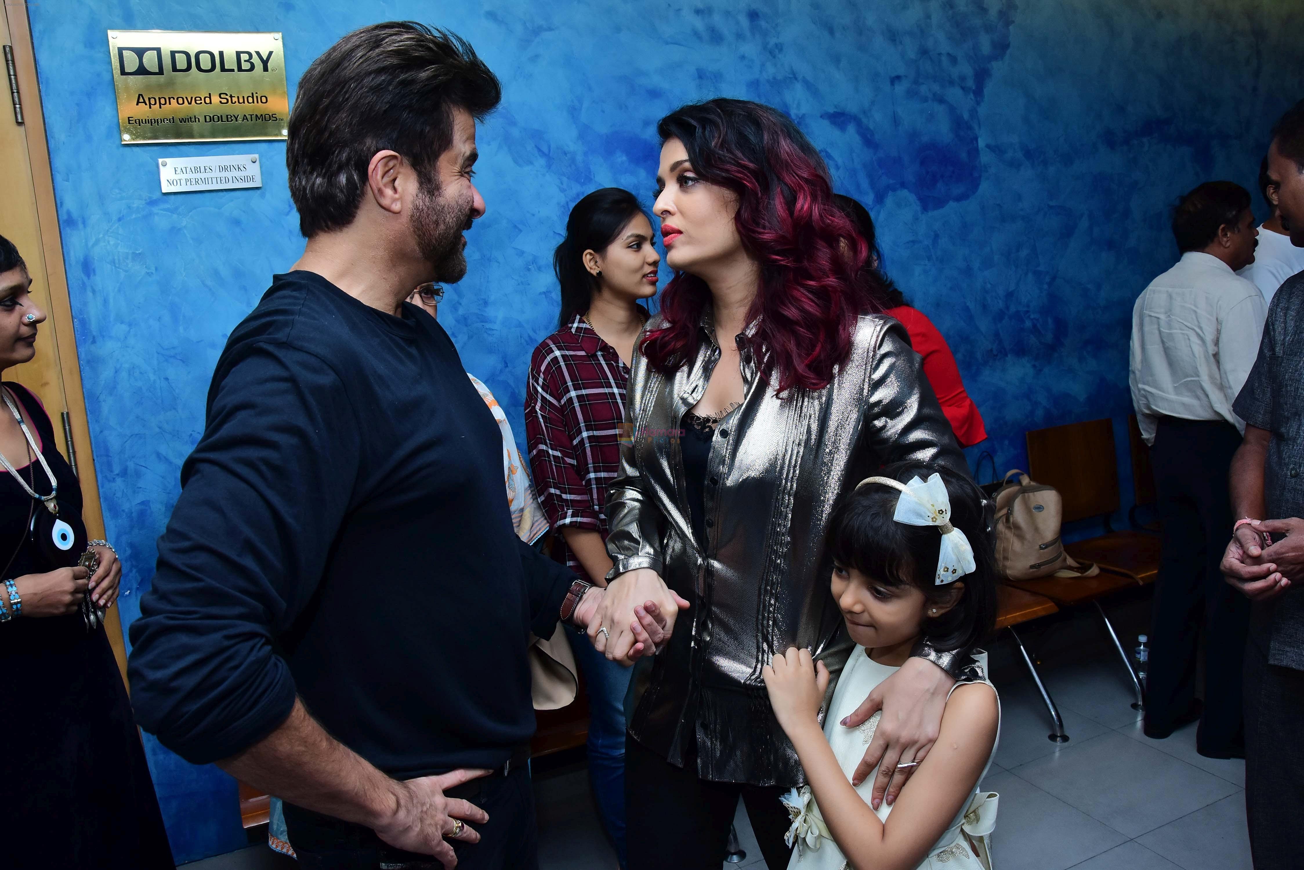 Aishwarya Rai Bachchan, Anil Kapoor at Fanney Khan screening in Yashraj studios, andheri on 2nd Aug 2018