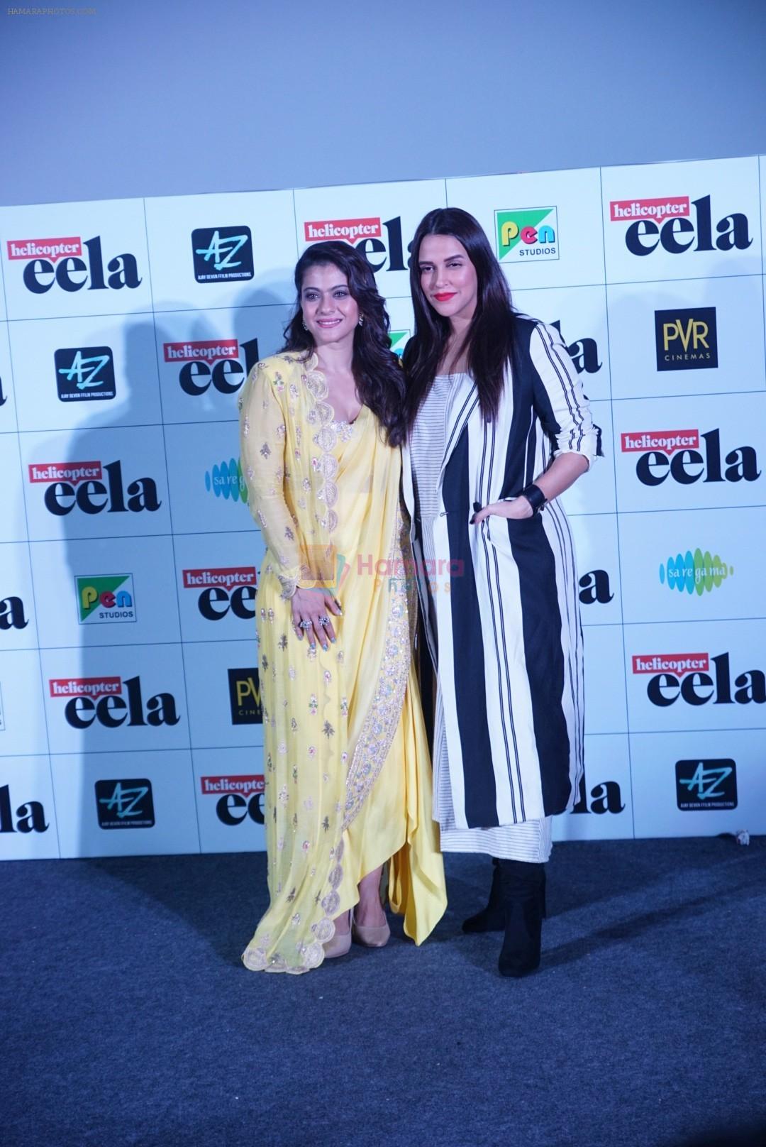 Kajol, Neha Dhupia at the Trailer launch of film Helicopter Eela in pvr juhu on 5th Aug 2018