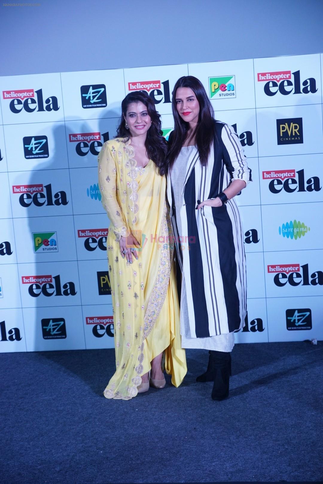 Kajol, Neha Dhupia at the Trailer launch of film Helicopter Eela in pvr juhu on 5th Aug 2018