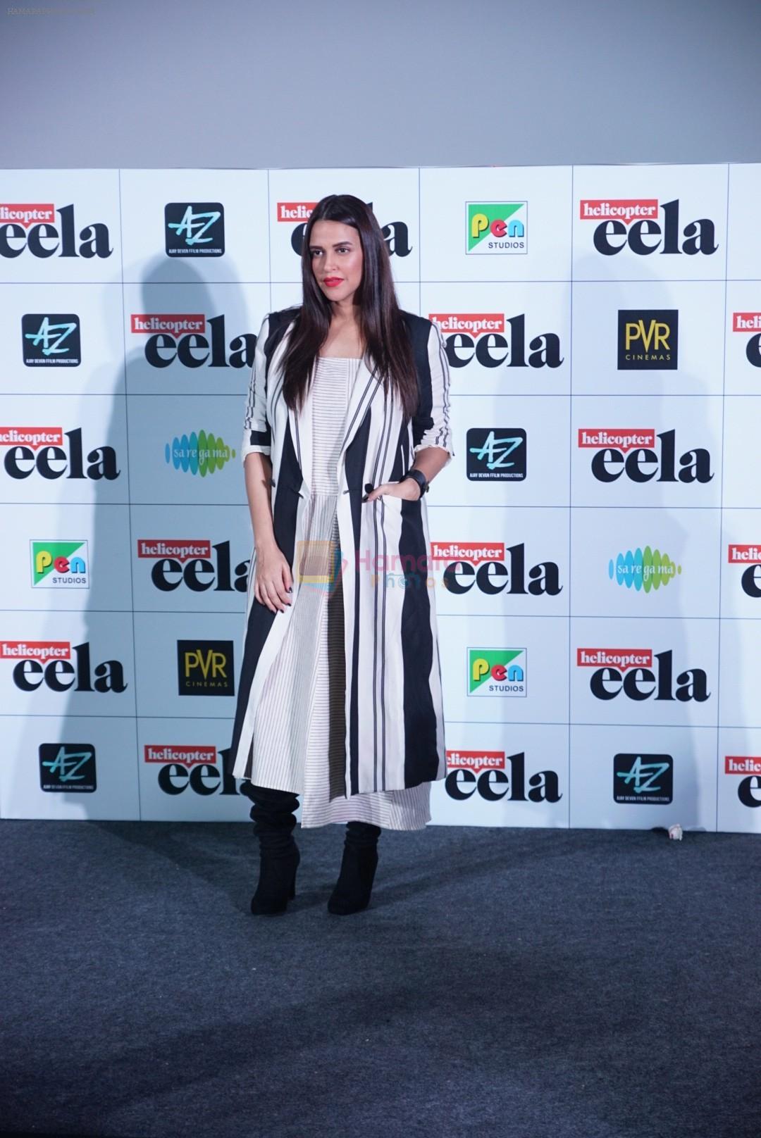 Neha Dhupia at the Trailer launch of film Helicopter Eela in pvr juhu on 5th Aug 2018