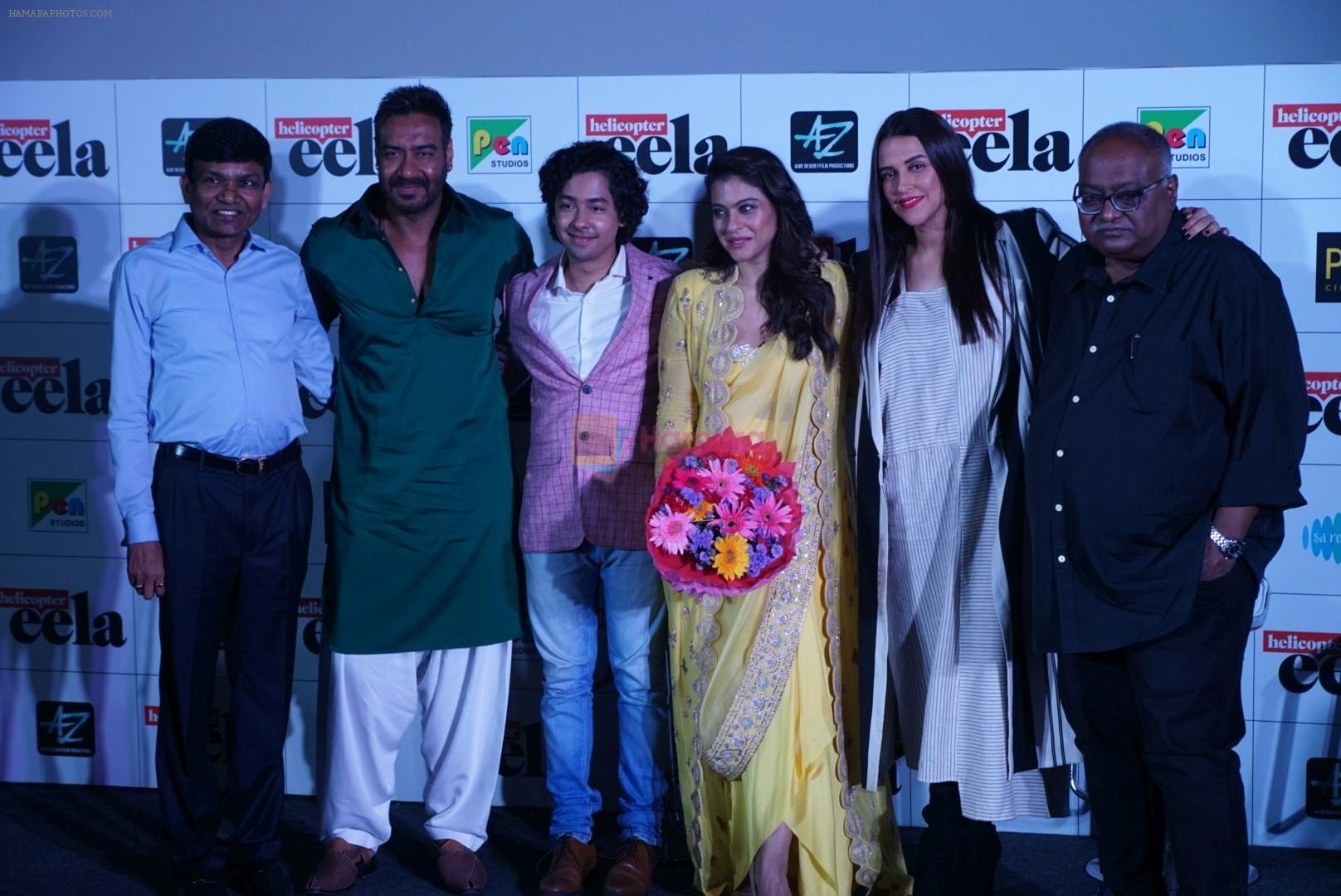 Kajol, Ajay Devgan, Neha Dhupia, Riddhi Sen, Pradeep Sarkar at the Trailer launch of film Helicopter Eela in pvr juhu on 5th Aug 2018
