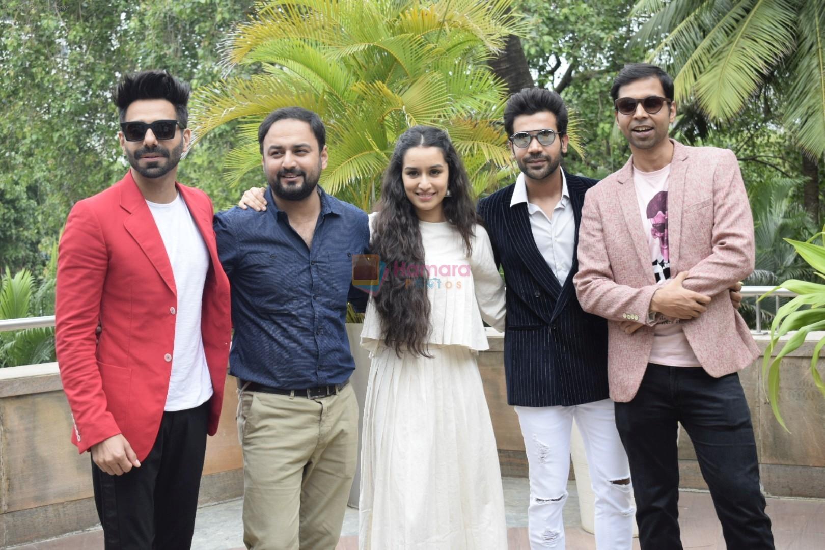 Shraddha Kapoor, Rajkummar Rao, Aparshakti Khurana, Abhishek Banerjee, Amar Kaushik at the promotion for film Stree in Novotel juhu on 7th Aug 2018