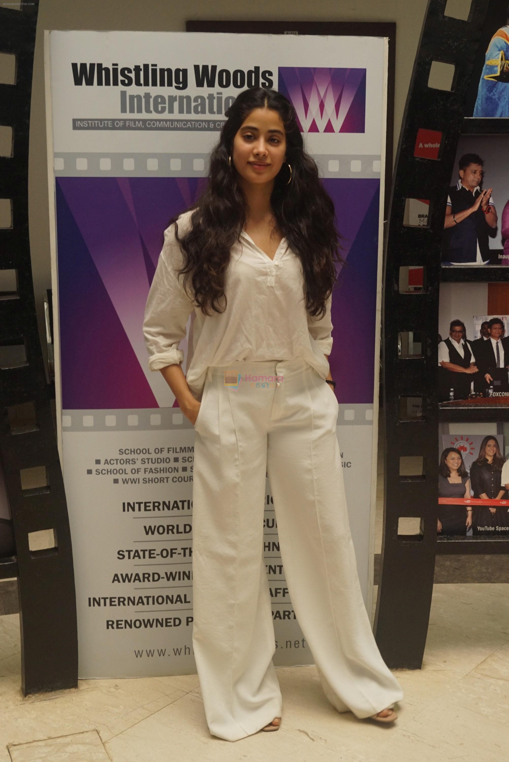 Janhvi Kapoor with Dhadak team At Whistling Woods Master Class on 8th AUg 2018