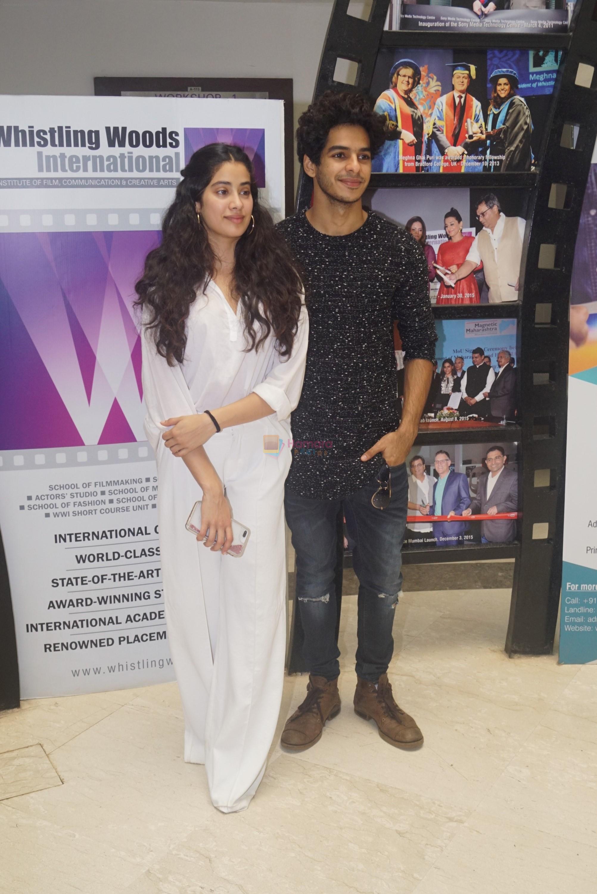 Janhvi Kapoor And Ishaan Khattar with Dhadak team At Whistling Woods Master Class on 8th AUg 2018