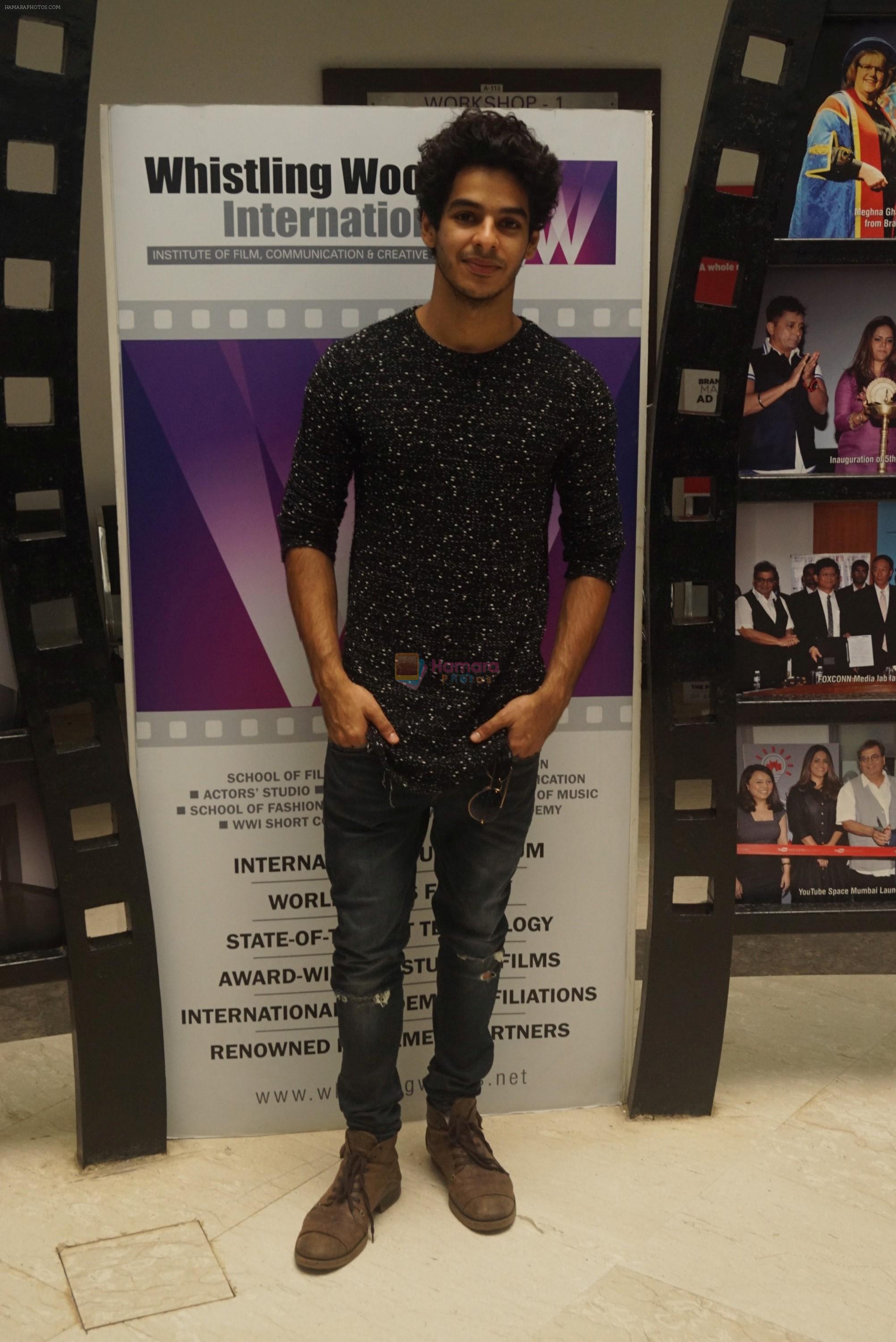 Ishaan Khattar with Dhadak team At Whistling Woods Master Class on 8th AUg 2018