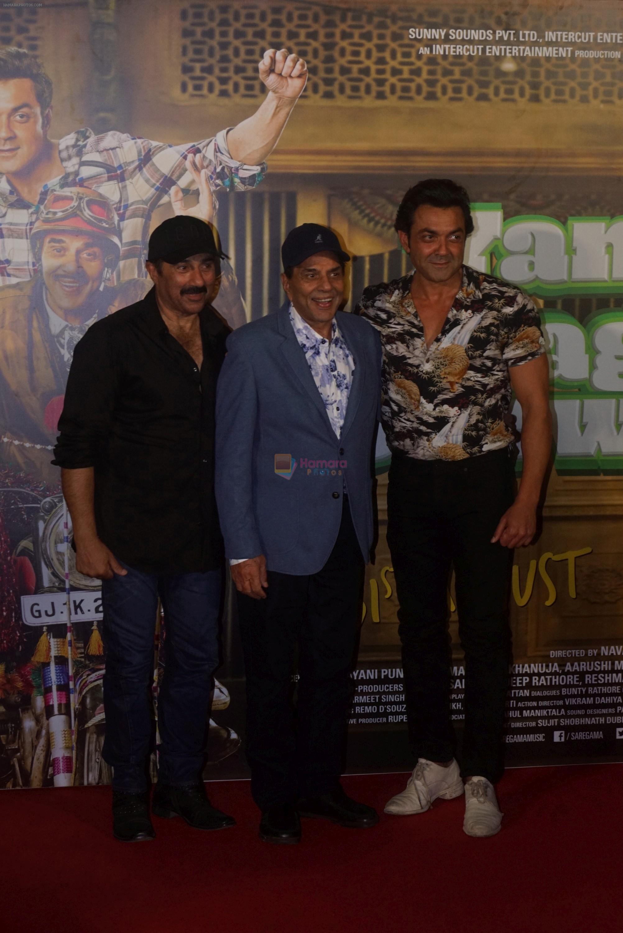 Bobby Deol, Dharmendra, Sunny Deol at the Trailer Launch Of Hindi Film Yamla Pagla Deewana Yamla Pagla Deewana Phir Se on 9th Aug 2018