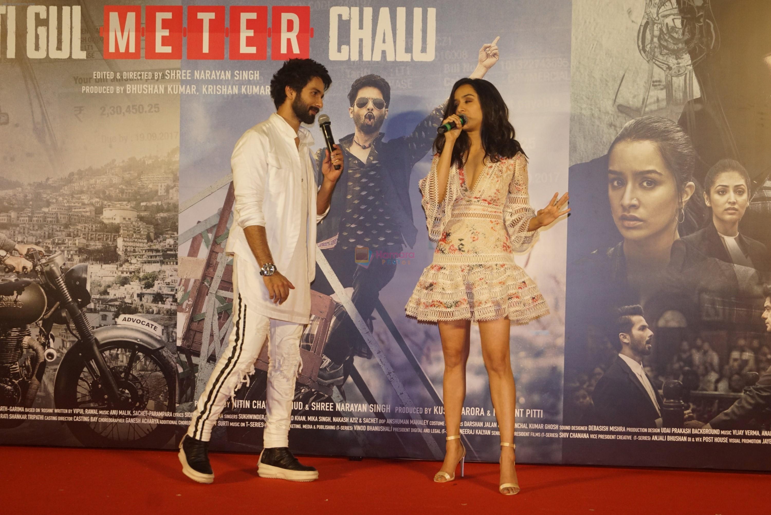 Shraddha Kapoor, Shahid Kapoor at the trailer launch of film Batti Gul Meter Chalu on 10th Aug 2018