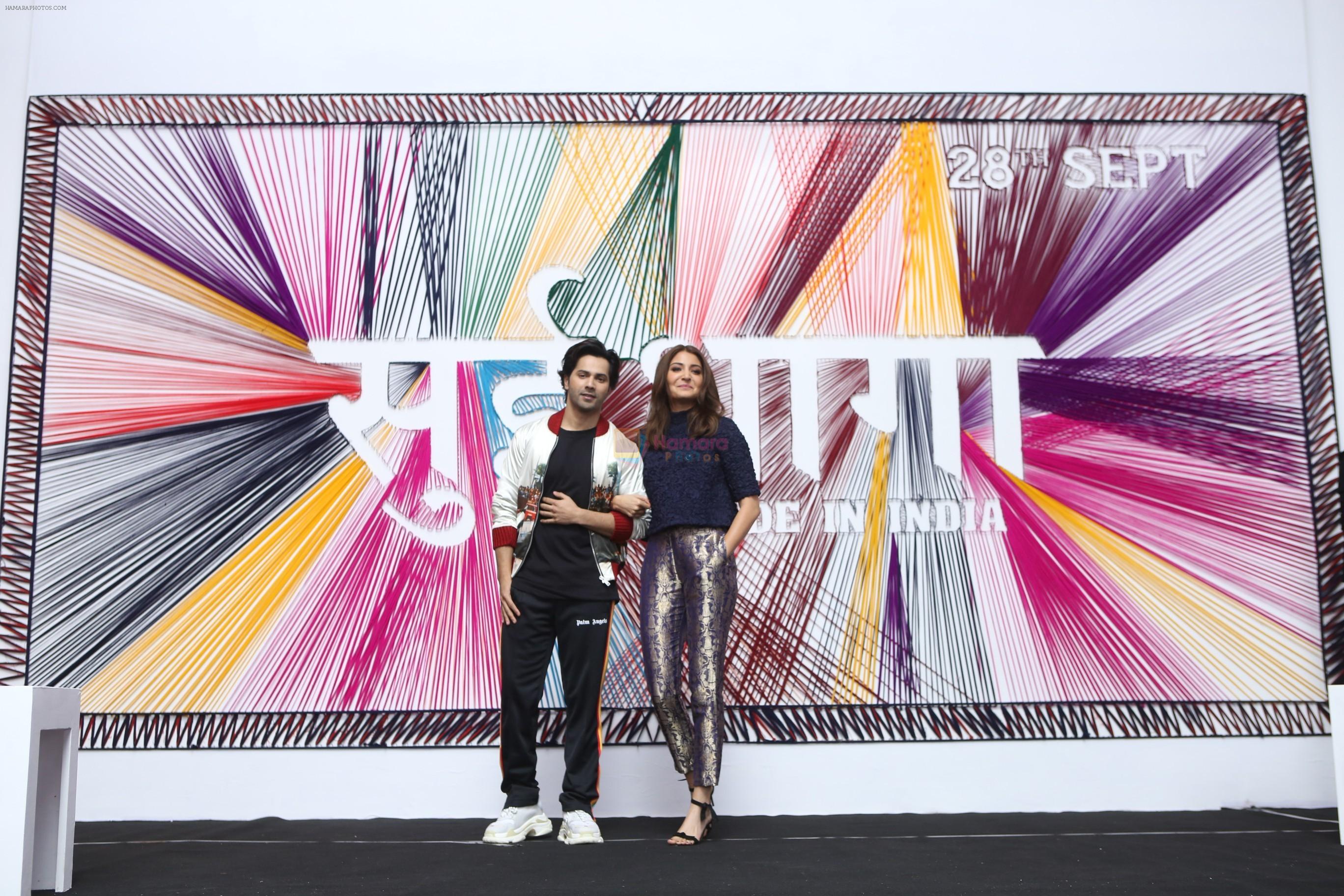 Anushka Sharma, Varun Dhawan at the Trailer launch of Sui Dhaaga in Yashraj studio, Andheri on 13th Aug 2018