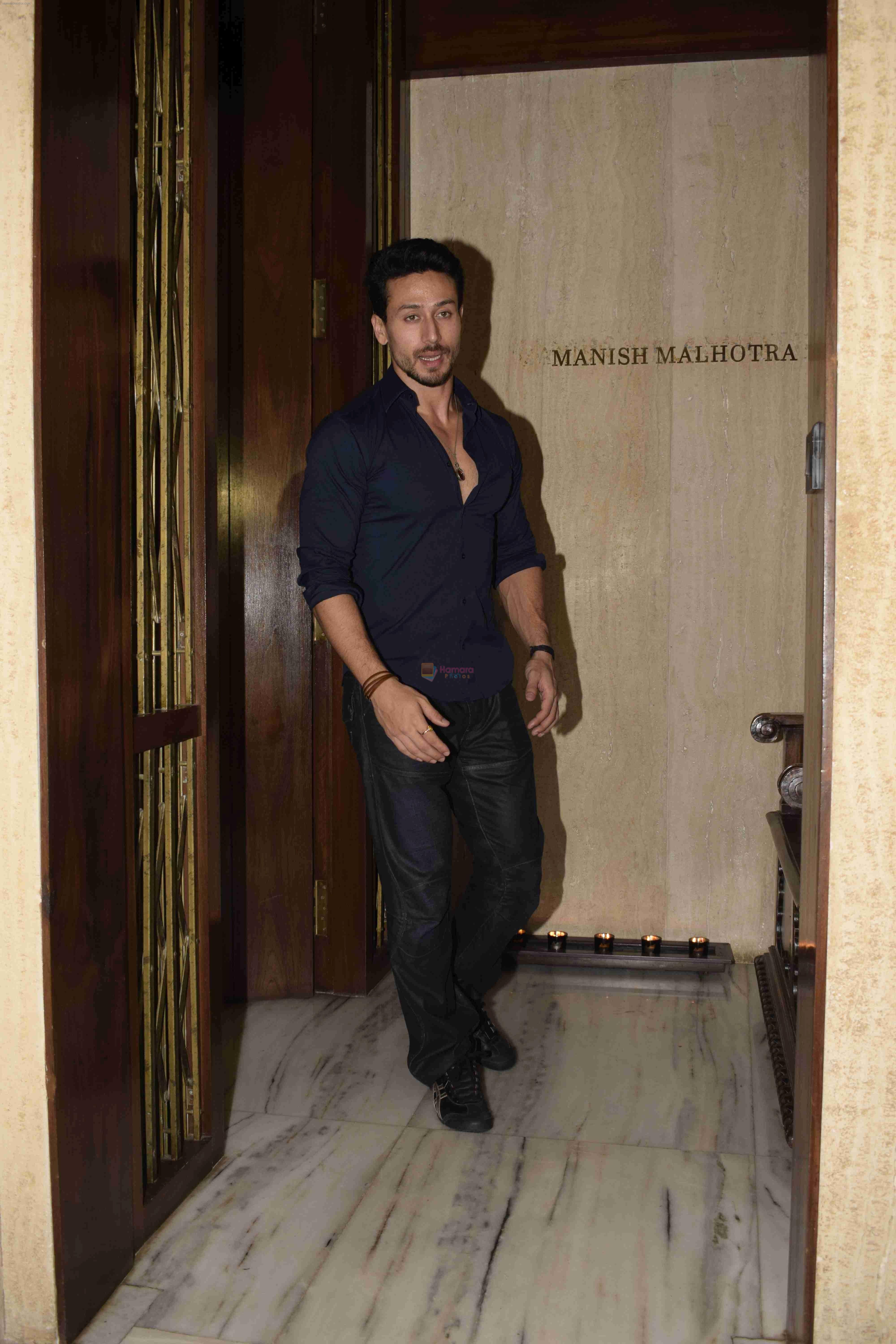 Tiger Shroff at Manish Malhotra's party in his bandra home on 14th Aug 2018