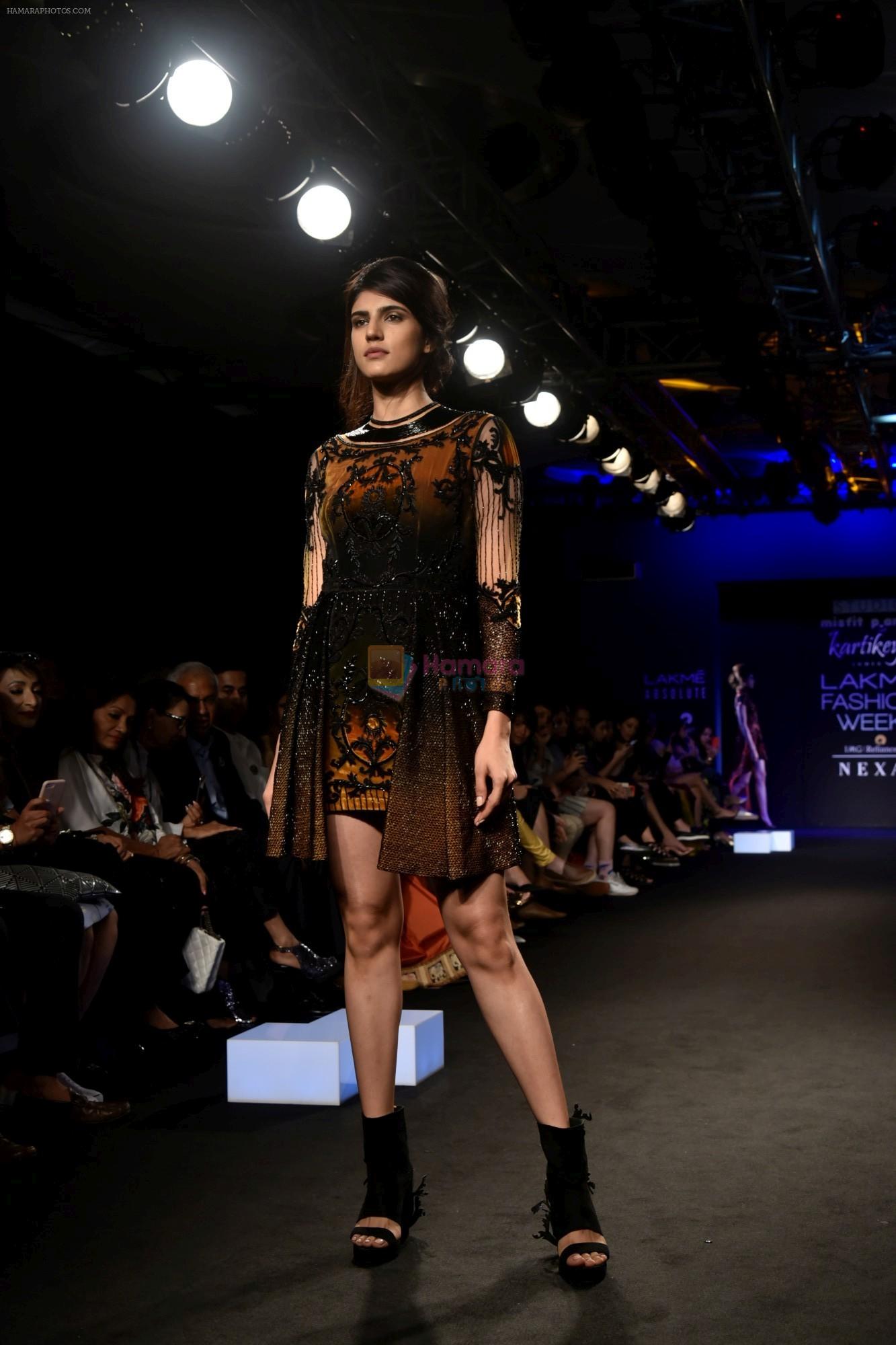 Model at KARTIKEYA MISFIT PANDA SHOW at Lakme Fashion Week on 25th Aug ...