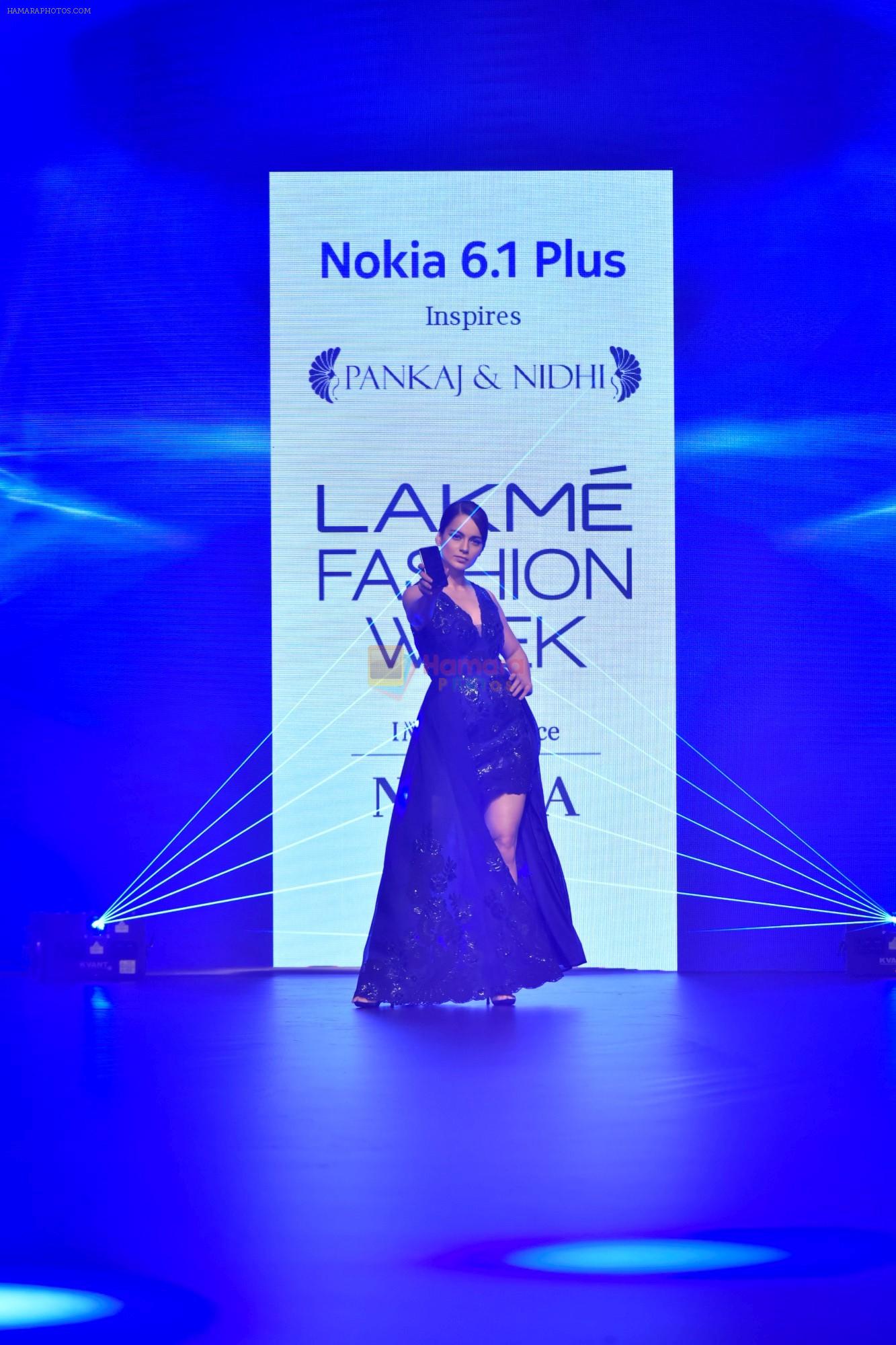 Kangana Ranaut at Pankaj and Nidhi Show at Lakme Fashion Week on 26th Aug 2018