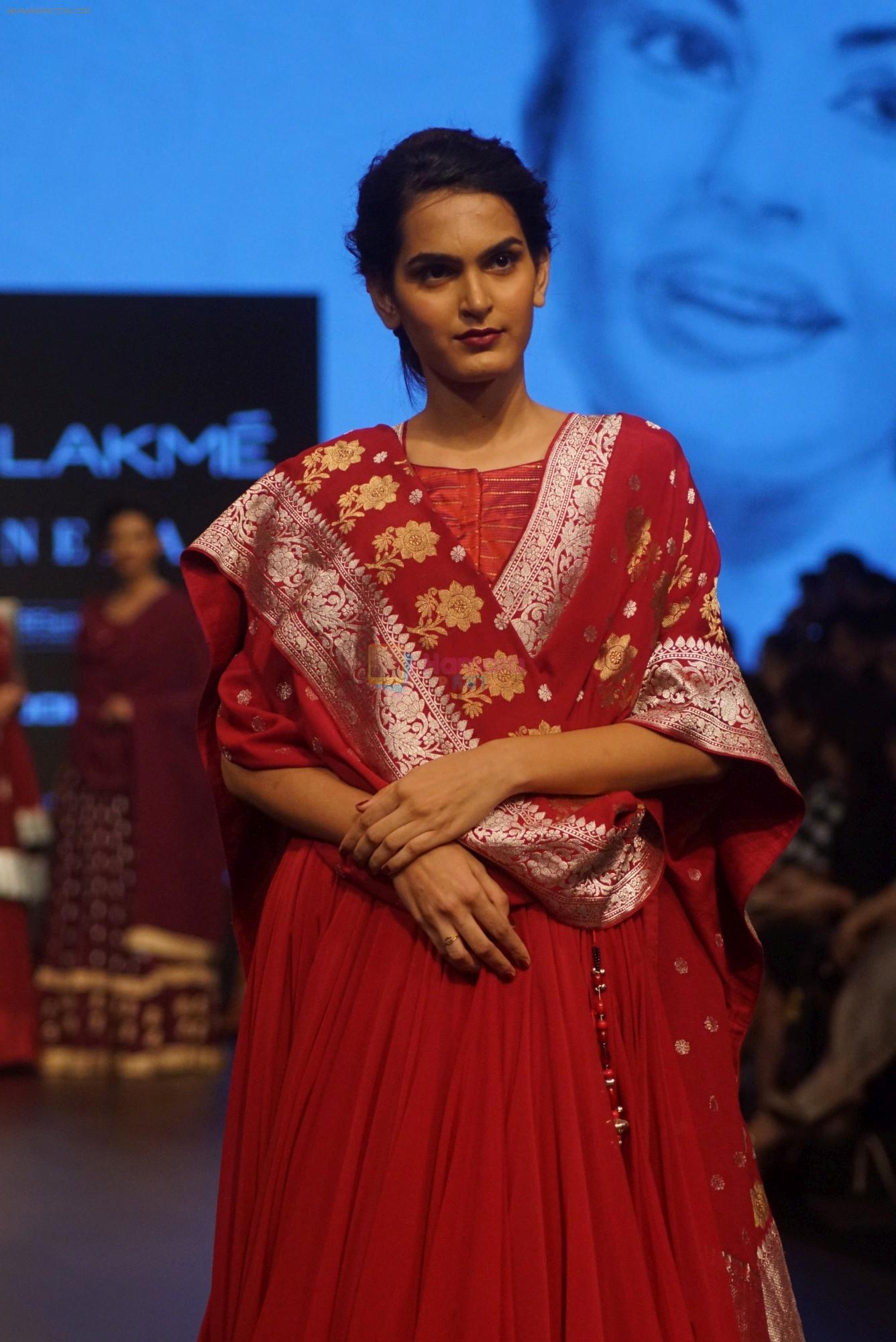 Model walk the ramp for Gaurang at LAKME FASHION SHOW DAY 3 on 24th Aug 2018