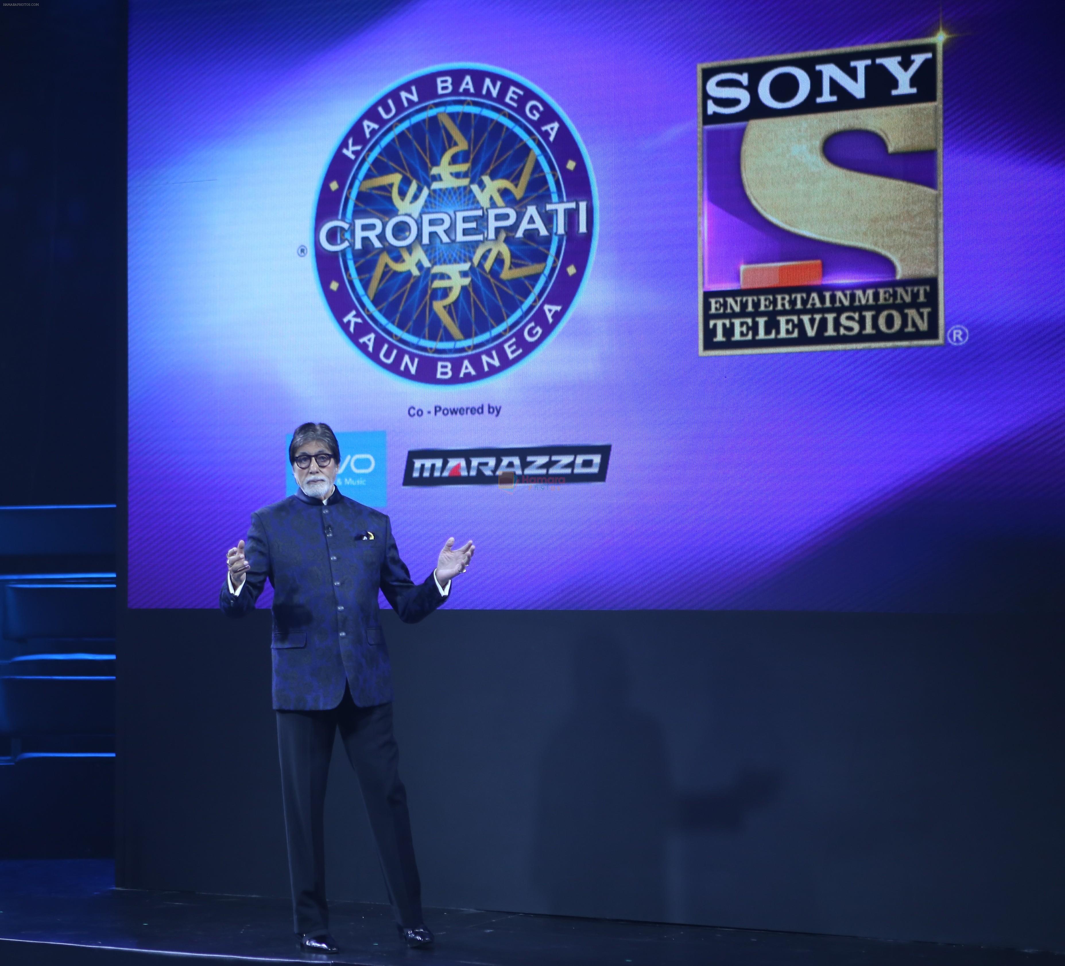 Amitabh Bachchan at the Press conference of Kaun Banega Crorepati in Filmcity on 27th Aug 2018