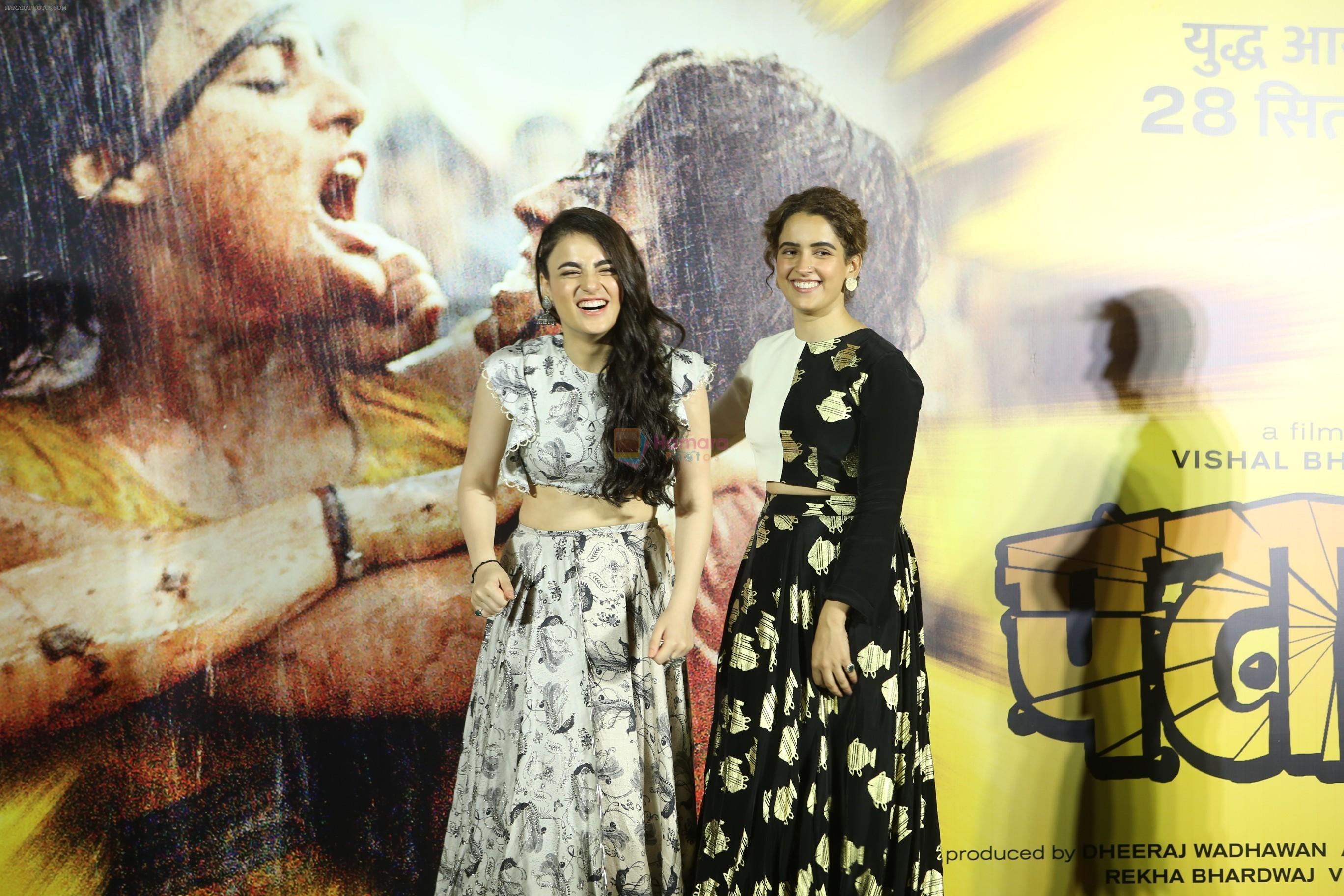Radhika Madan, Sanya Malhotra at the Song Launch Of Film Pataakha in Pvr Juhu on 28th Aug 2018