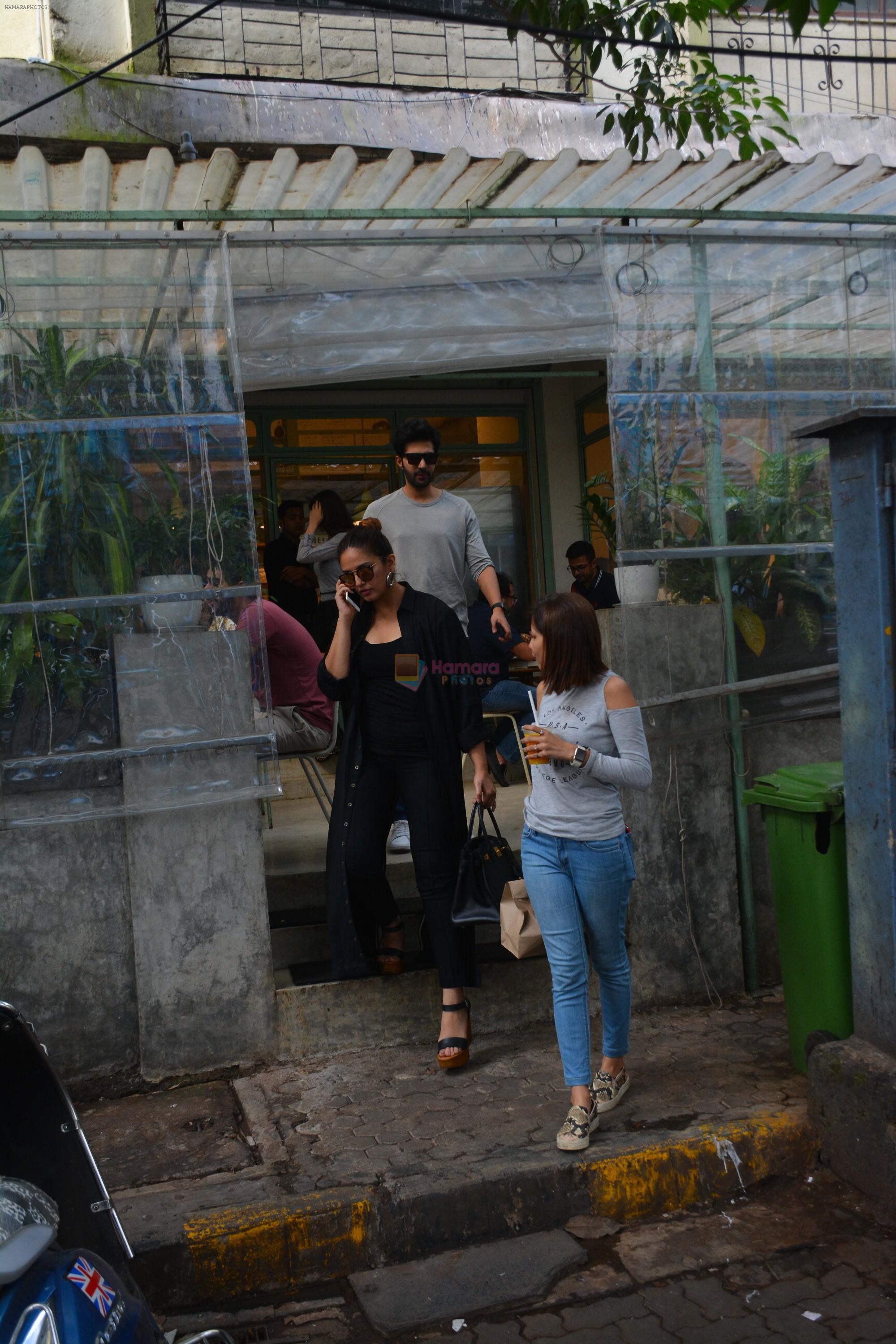 Huma Qureshi spotted at Kitchen Garden in bandra on 1st Sept 2018