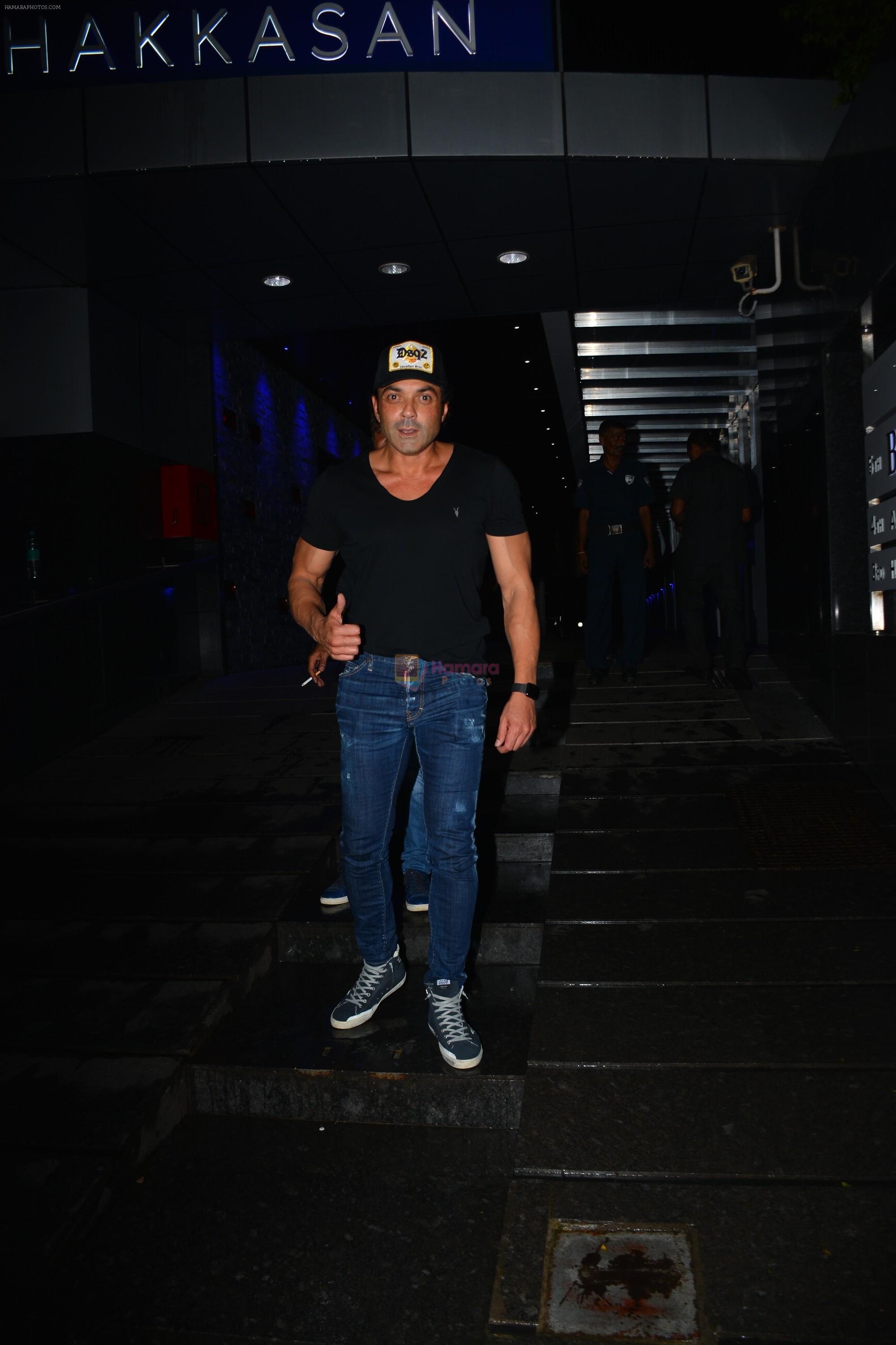 Bobby Deol Spotted At Hakkasan In Bandra on 2nd Sept 2018