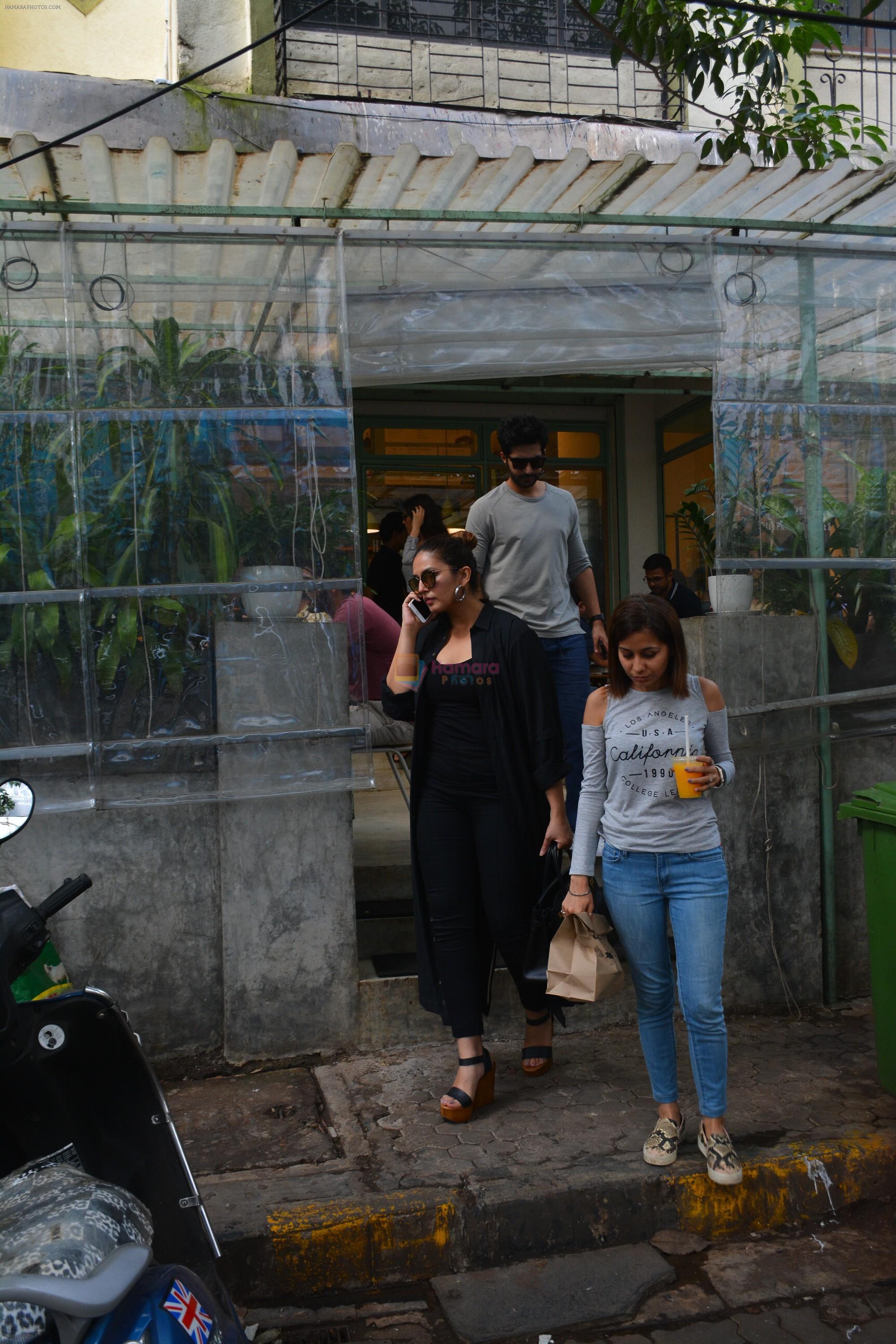 Huma Qureshi spotted at Kitchen Garden in bandra on 1st Sept 2018