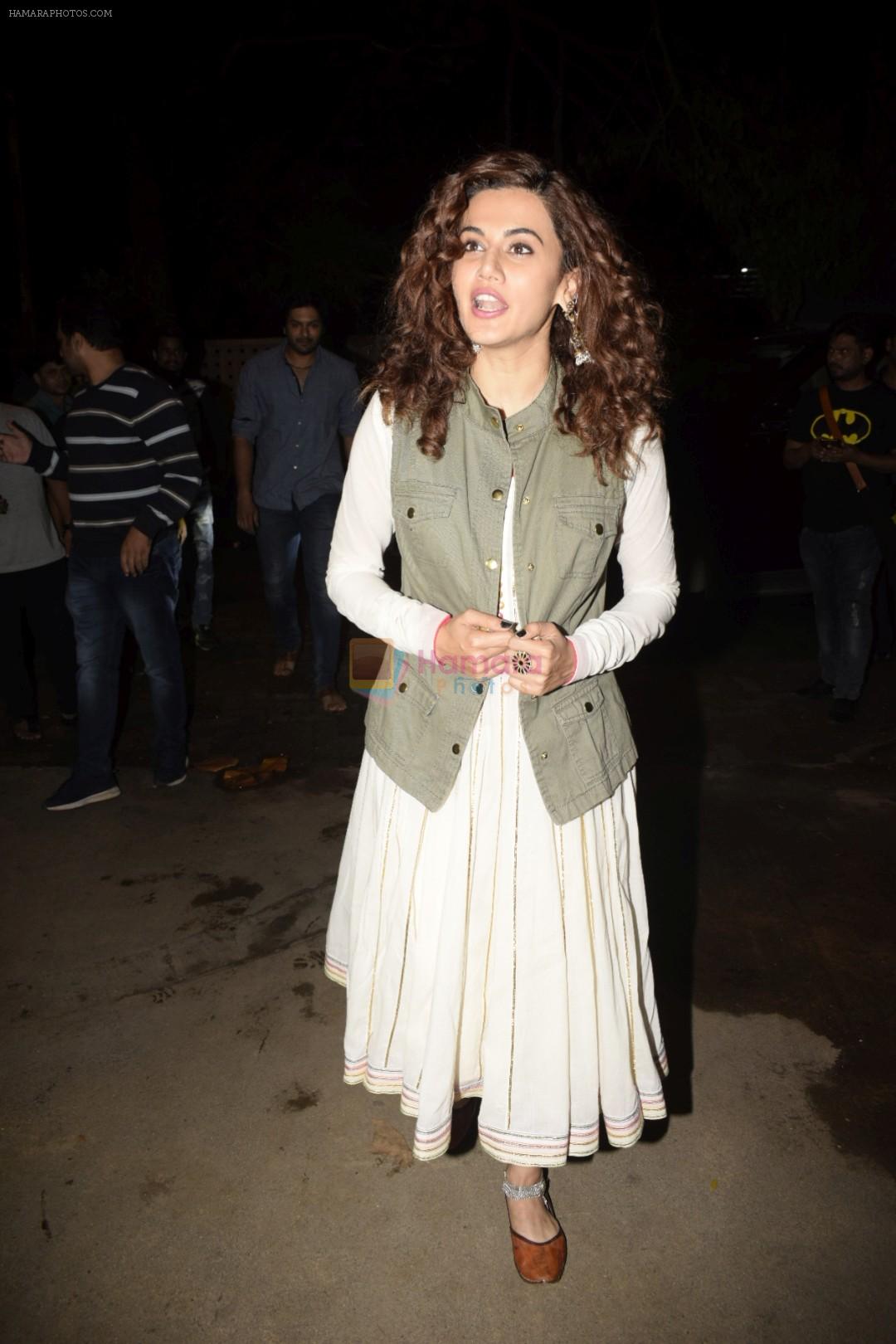 Taapsee Pannu at the Screening Of Film Gali Guleiyan At Sunny Sound on 3rd Sept 2018