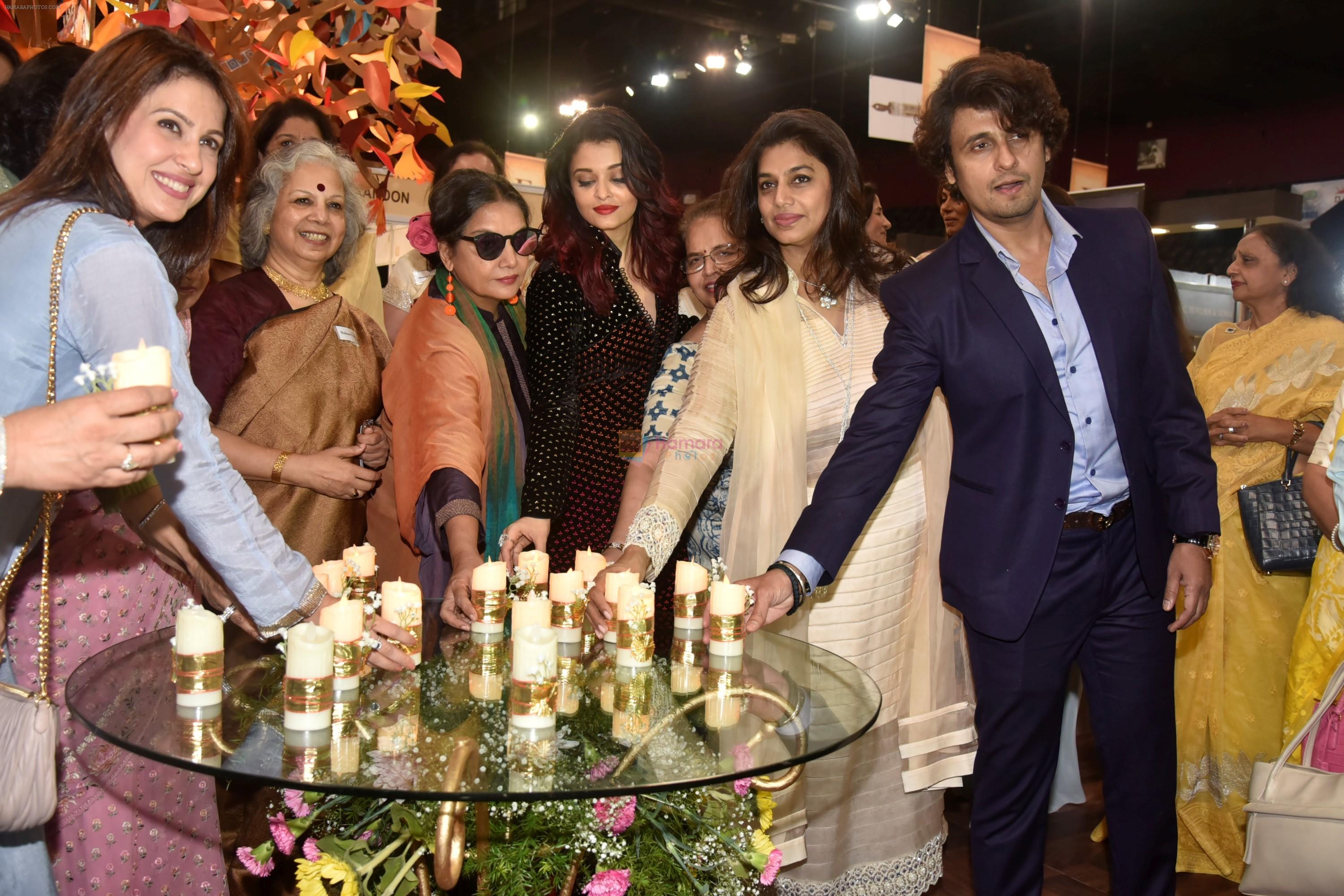 Amrita Raichand, Mohana Nair, Shabana Azmi, Aishwarya Rai Bachchan, Pinky Reddy, Sonu Nigam at the IMC WE Exhibition 2018 - Copy