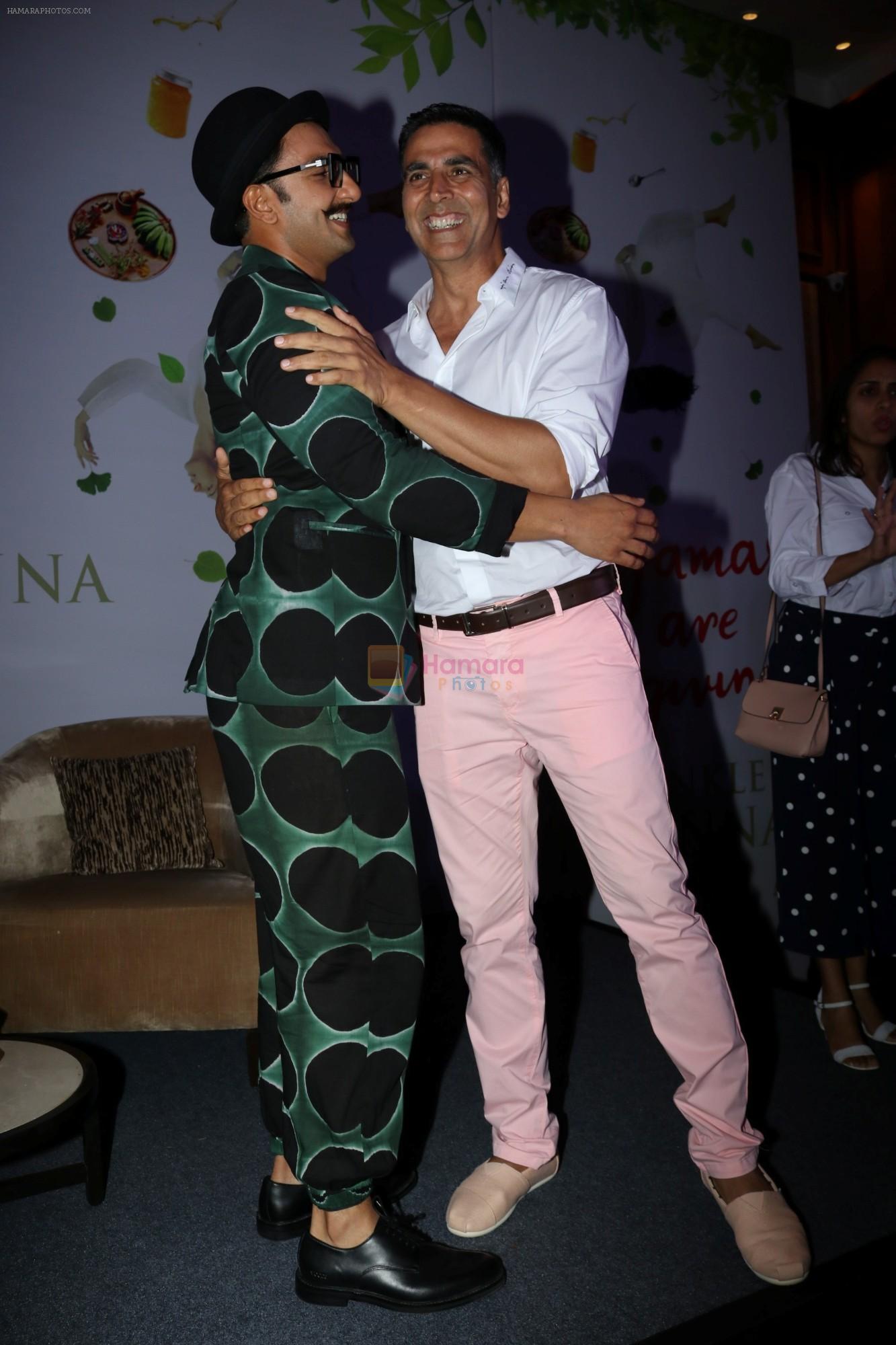 Akshay Kumar, Ranveer Singh at the Launch Of Twinkle Khanna's Book Pyjamas Are Forgiving in Taj Lands End Bandra on 7th Sept 2018
