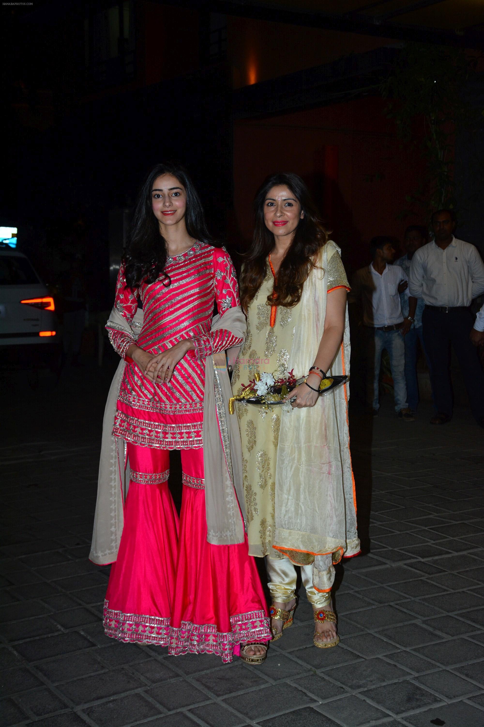 _Ananya Pandey at Ganpati celebrations in Arpita Khan's home in khar on 13th Sept 2018