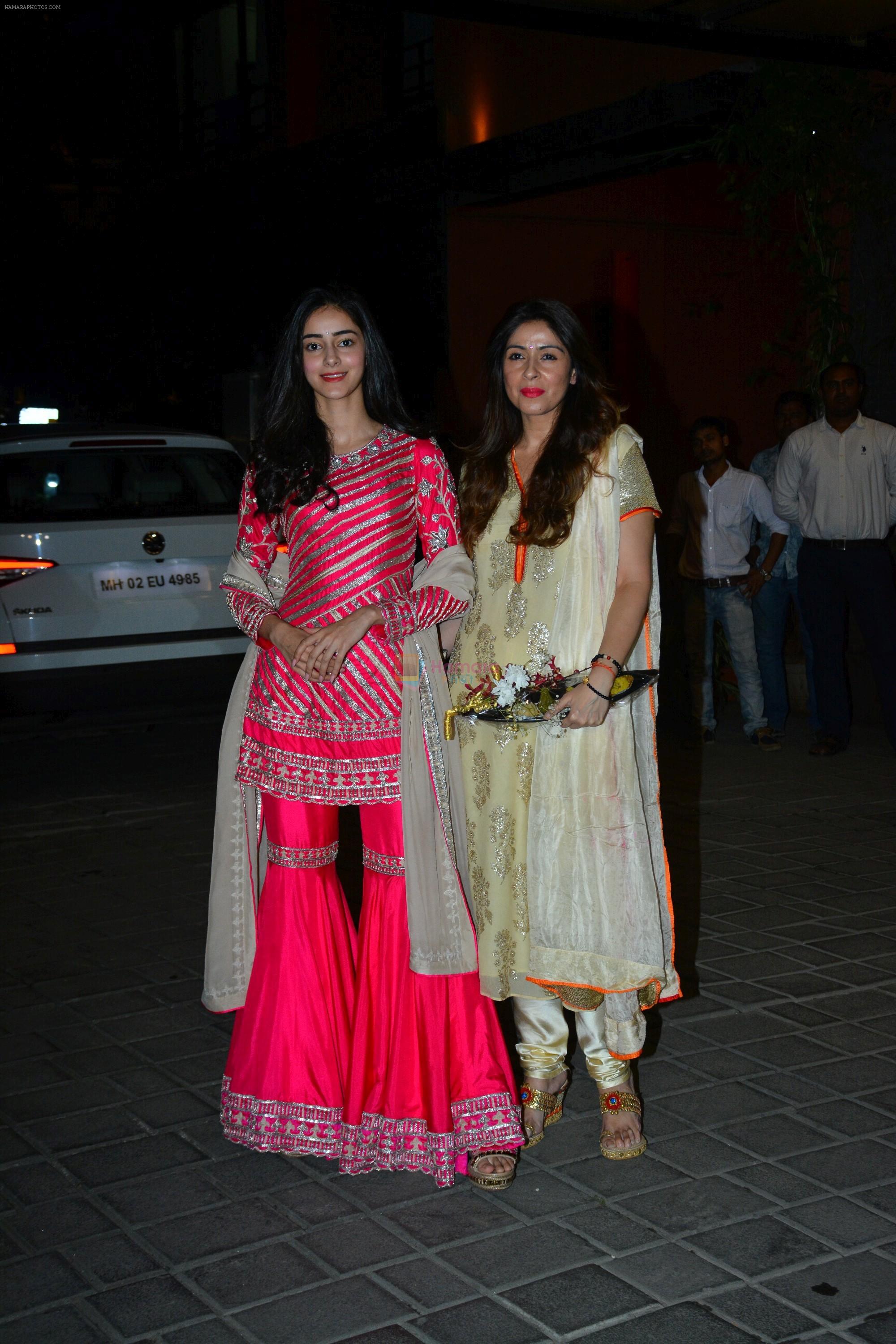 _Ananya Pandey at Ganpati celebrations in Arpita Khan's home in khar on 13th Sept 2018