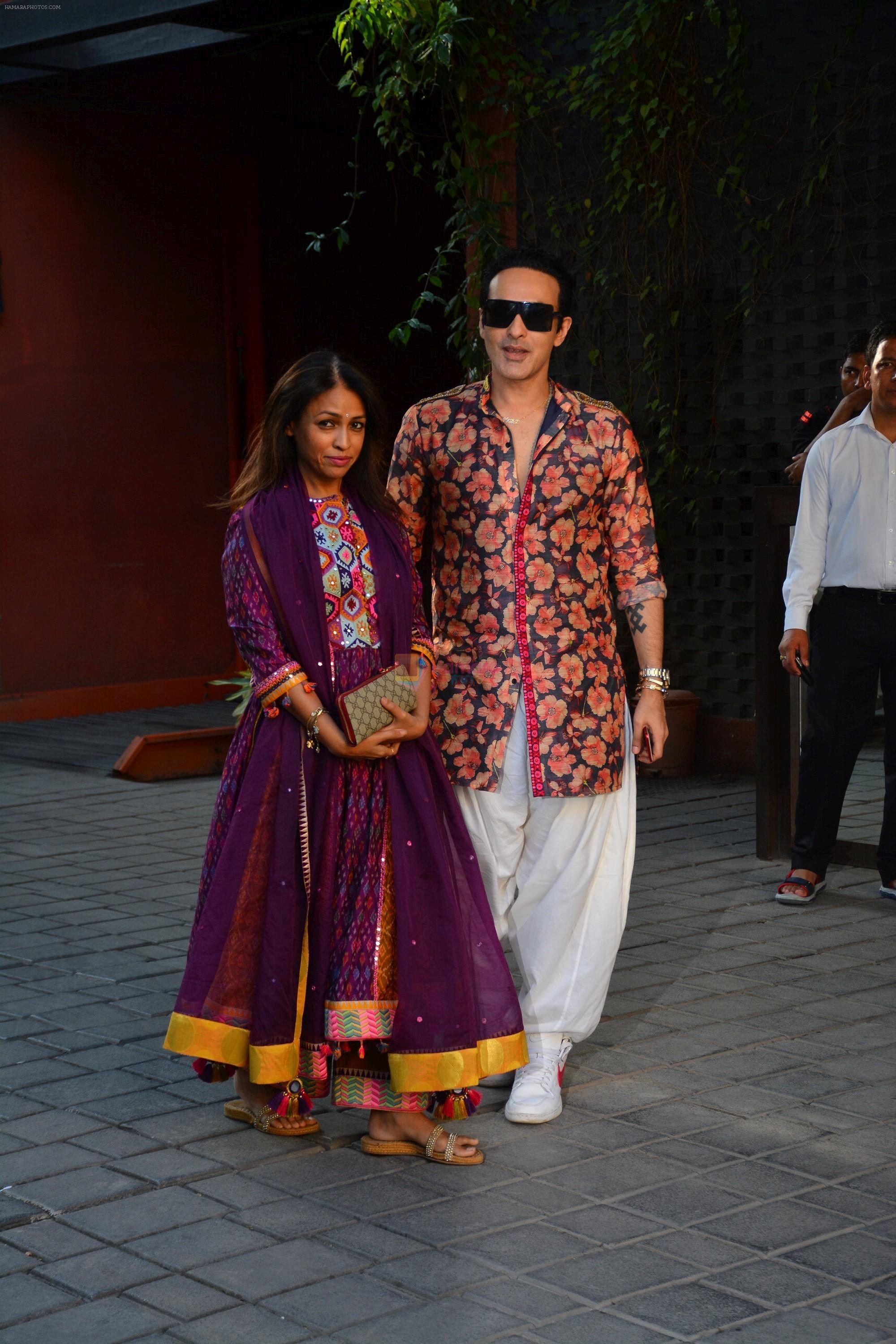 at Ganpati celebrations in Arpita Khan's home in khar on 13th Sept 2018