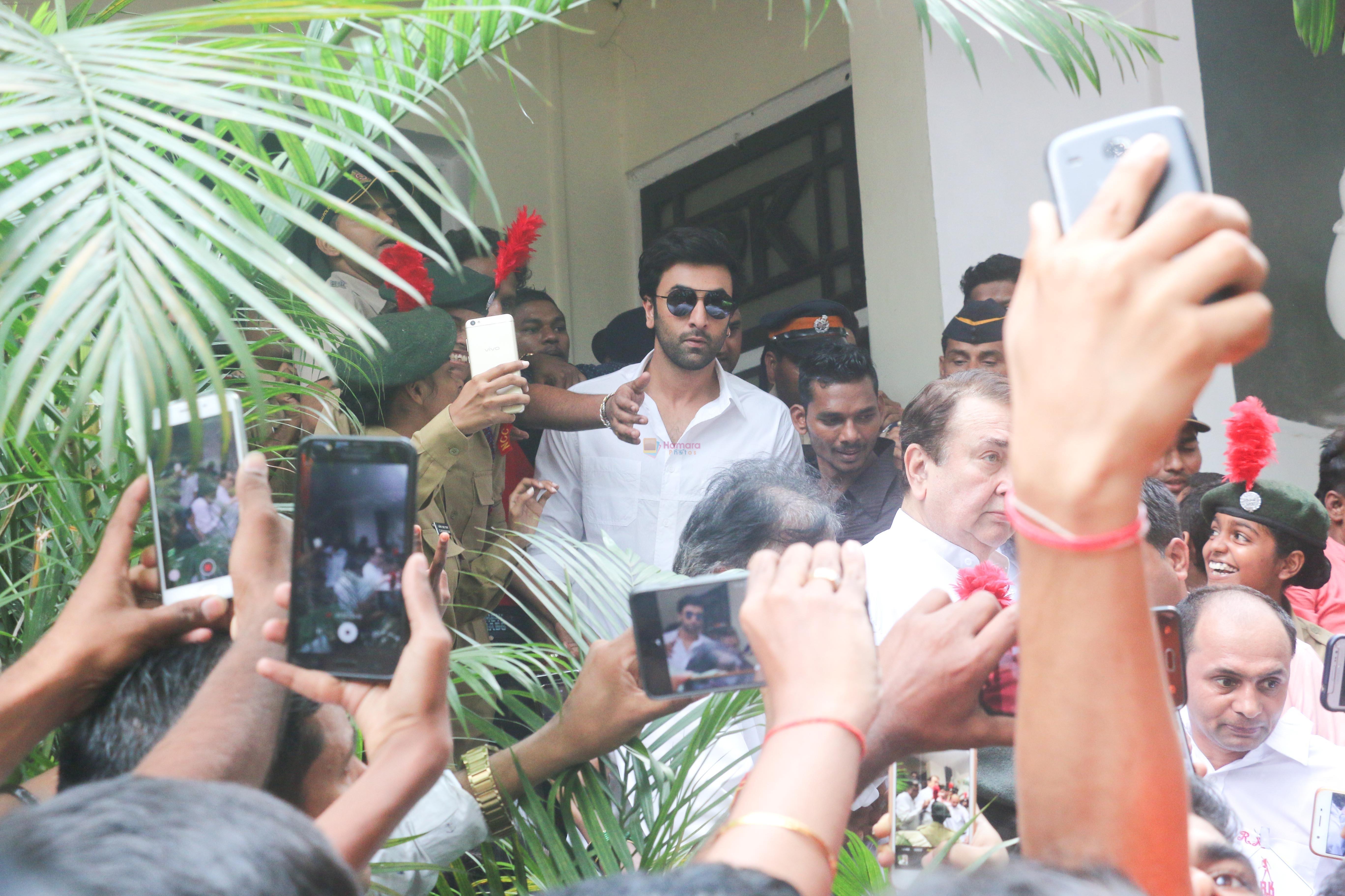 Ranbir Kapoor At The RK Studio's Ganesha Immersion In Chembur on 23rd Sept 2018