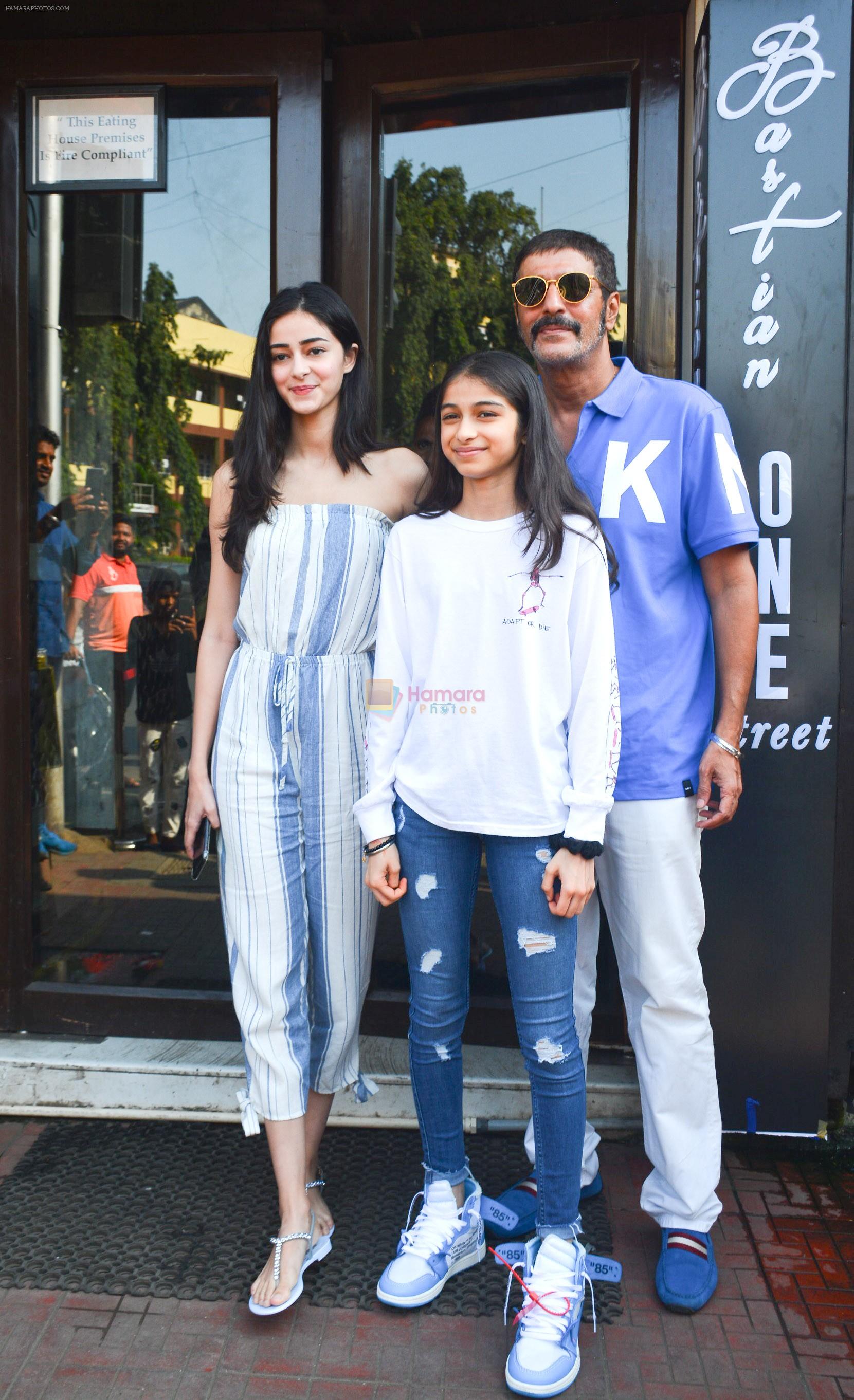 Ananya Pandey, Chunky Pandey Spotted At Bastian Bandra on 23rd Sept 2018