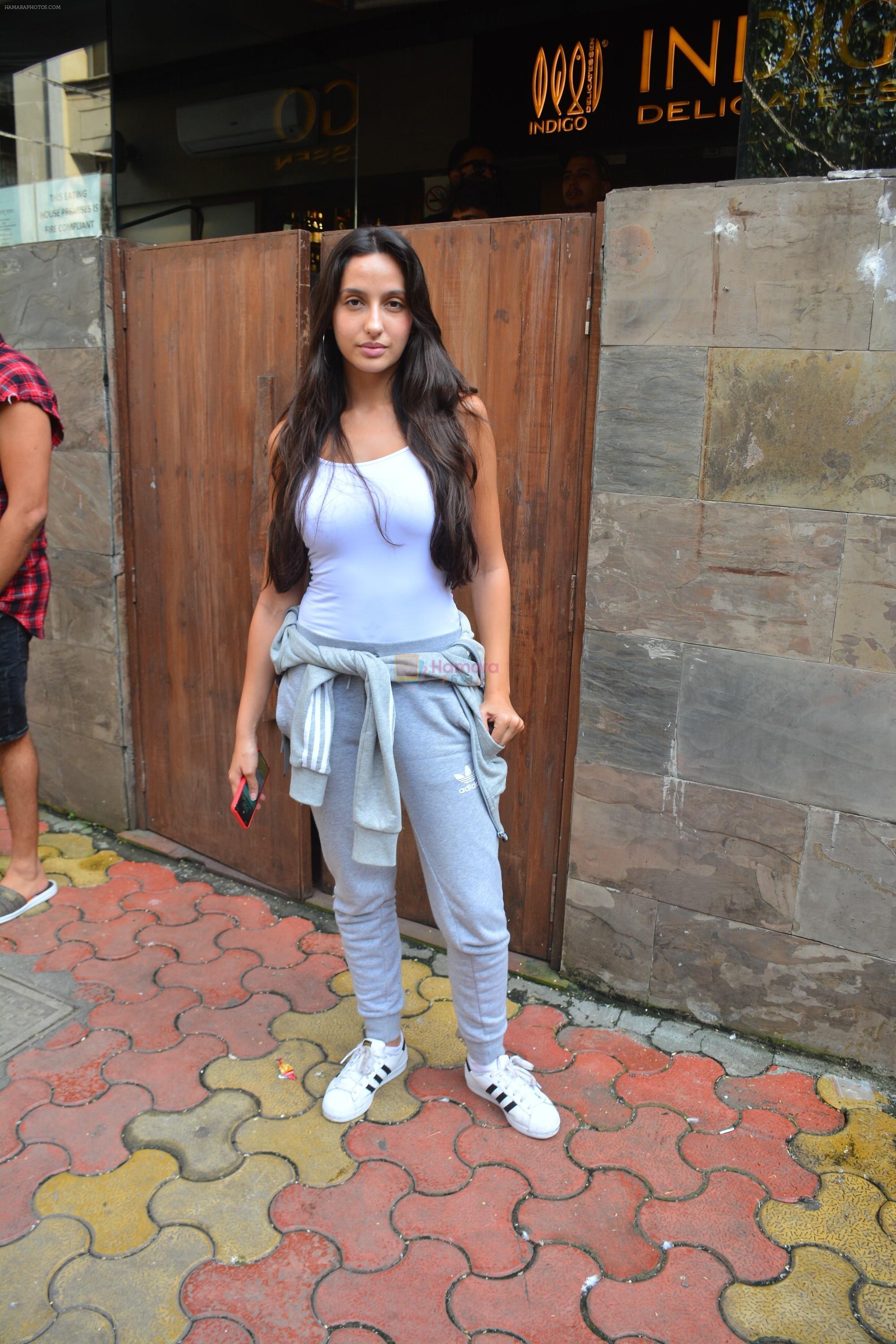 Nora Fatehi spotted at indigo Bandra on 23rd Sept 2018
