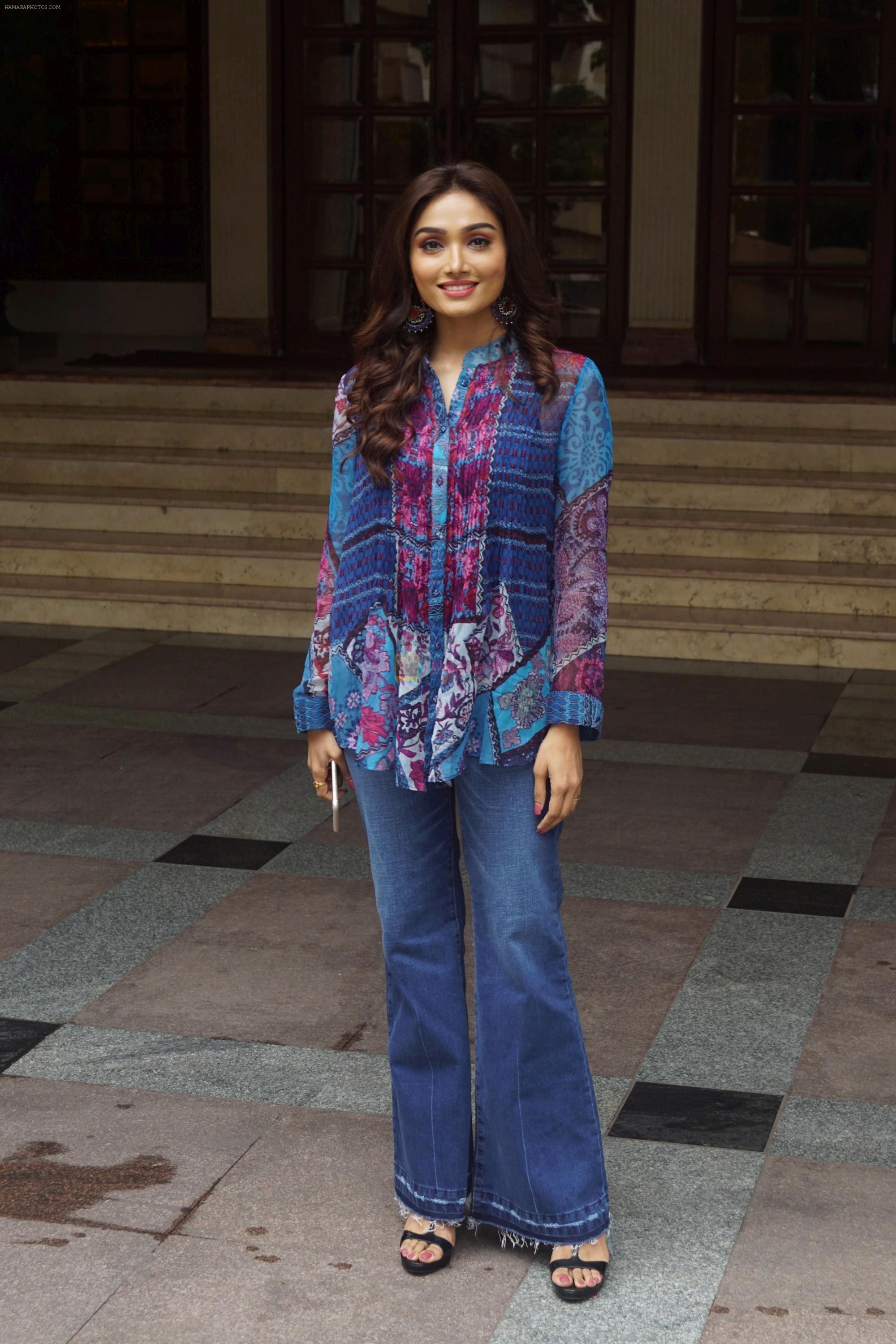 Aishwarya Devan spotted at Radio city For the song launch of upcoming film KAASHI on 26th Sept 2018