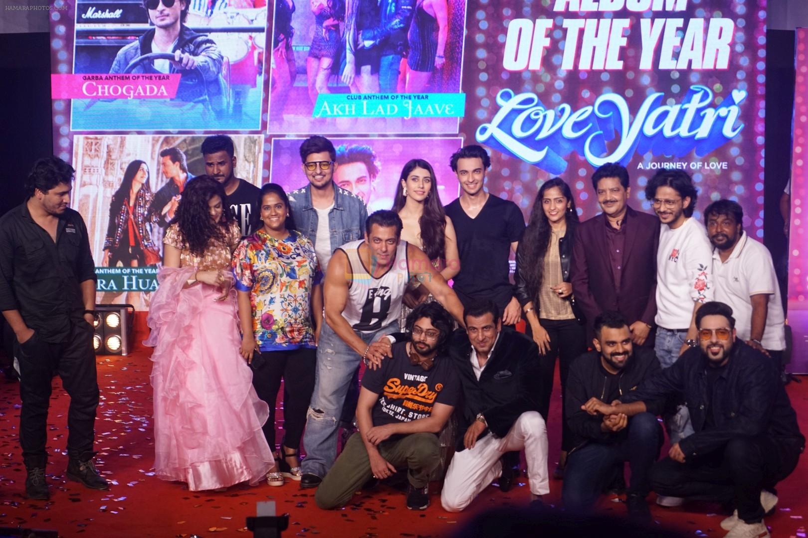 Salman Khan, Aayush Sharma, Warina Hussain, Ronit Roy, Arpita Khan at Musical Concert Celebrating the journey of Loveyatri on 26th Sept 2018