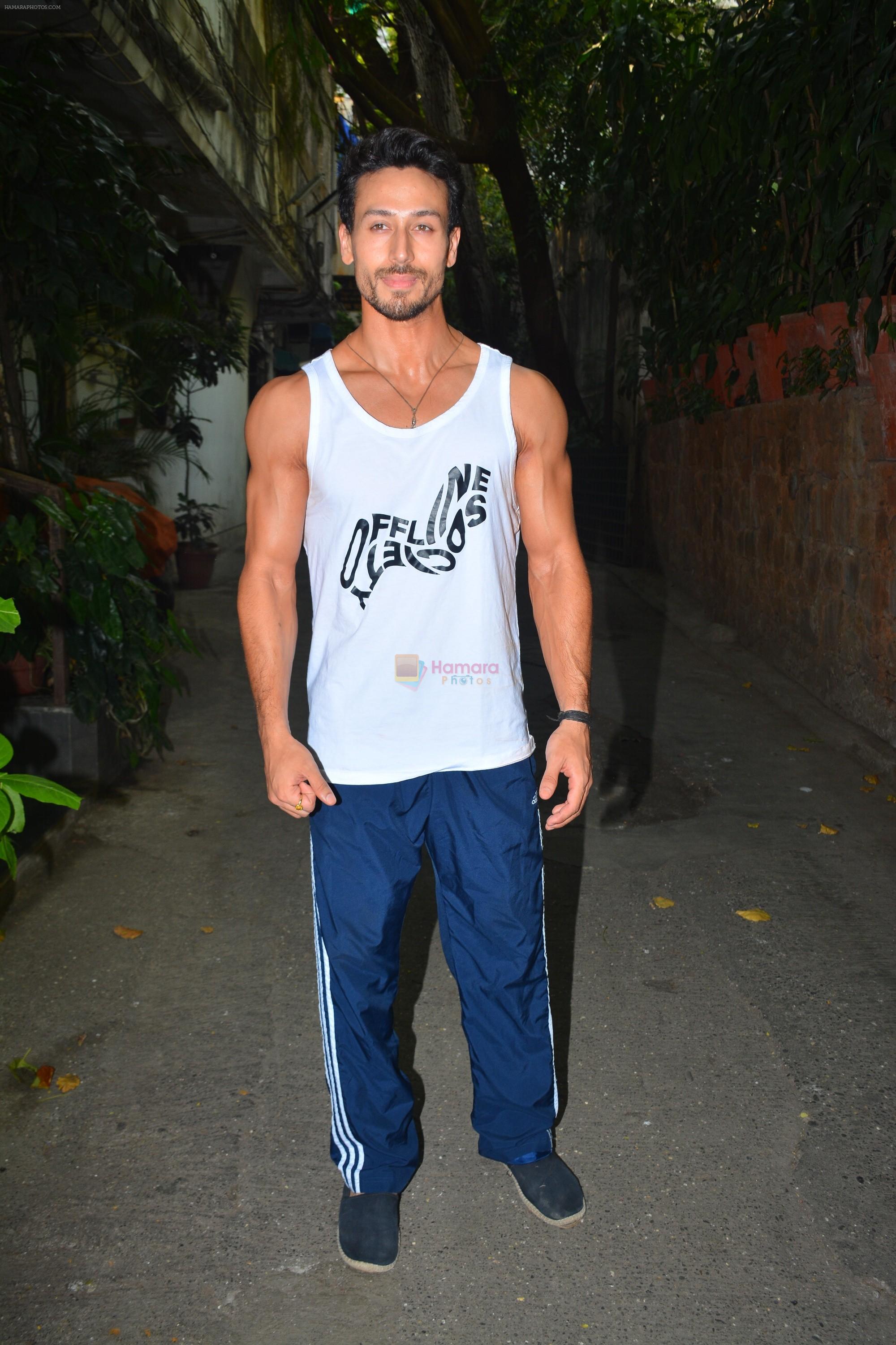Tiger Shroff spotted at Krome studio in bandra on 1st Oct 2018