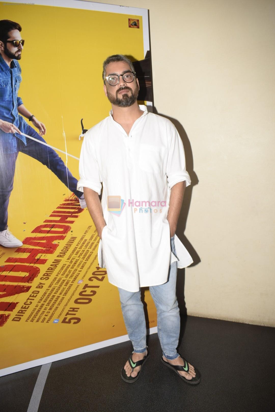at the Screening of film AndhaDhun at zee preview theater in andheri on 1st Oct 2018