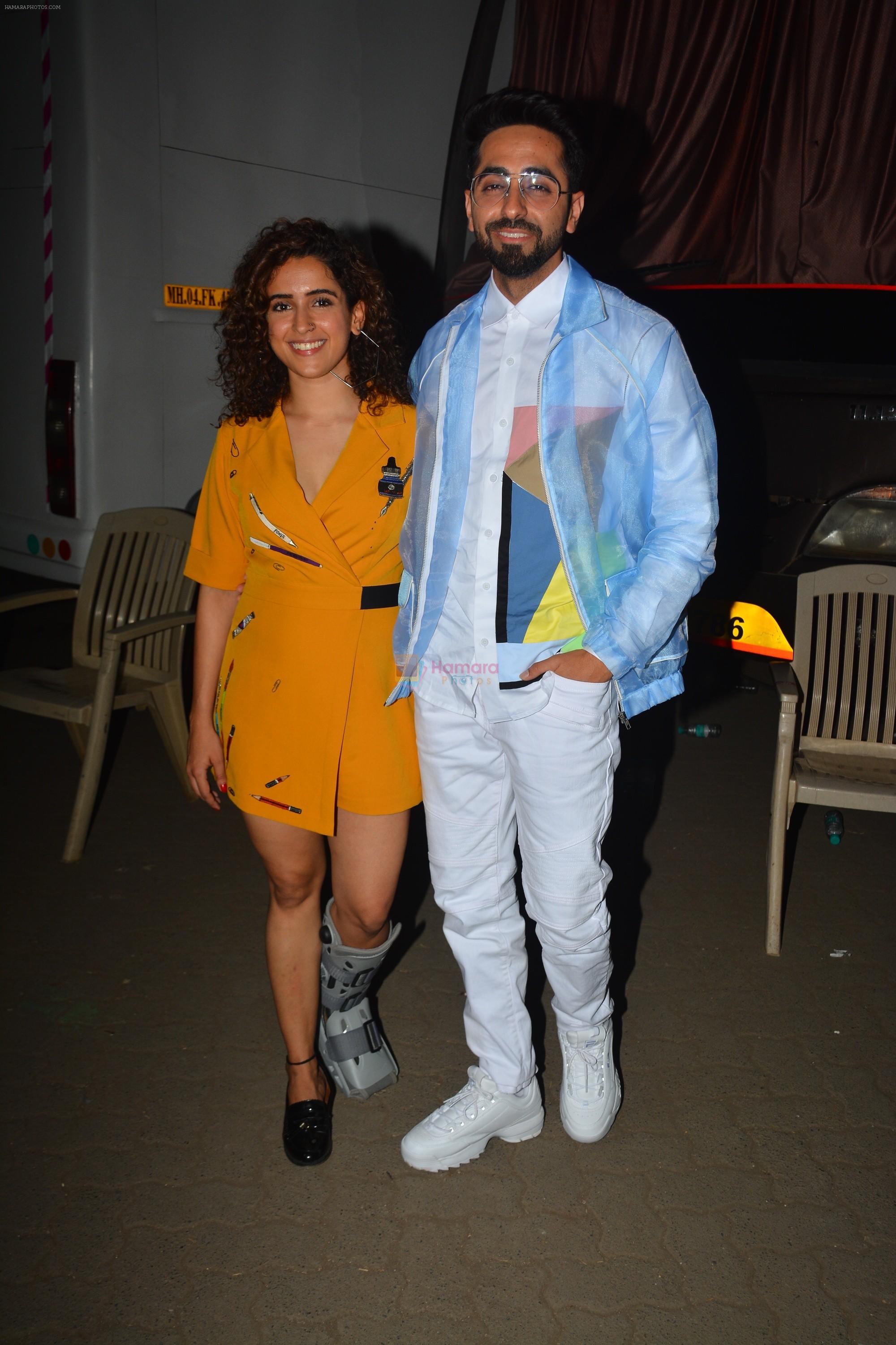 Sanya Malhotra, Ayushmann Khurana Spotted At Mehboob Studio In Bandra on 5th Oct 2018