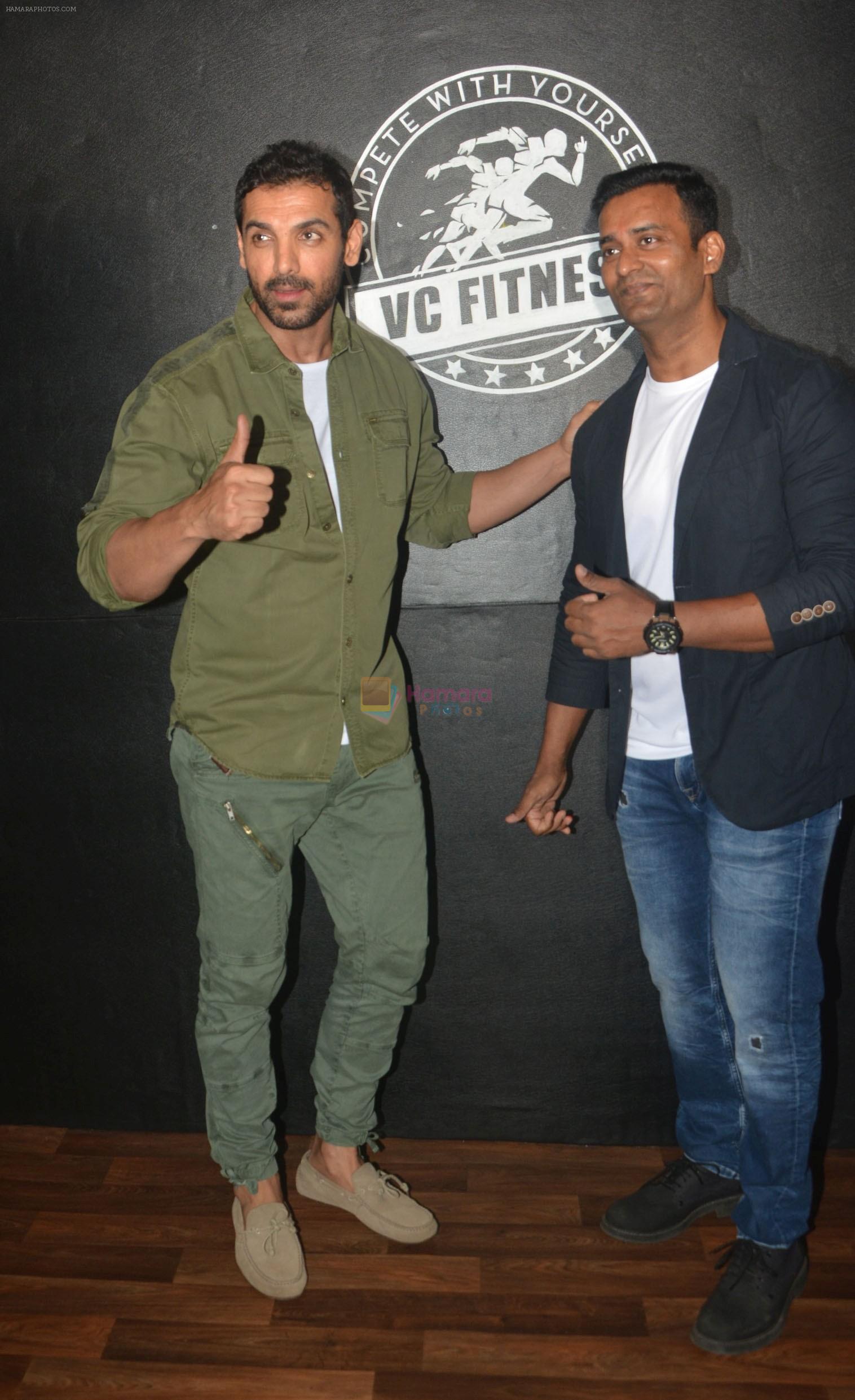 John Abraham at the launch of Vinod Channa's VC Fitness in khar on 18th Oct 2018