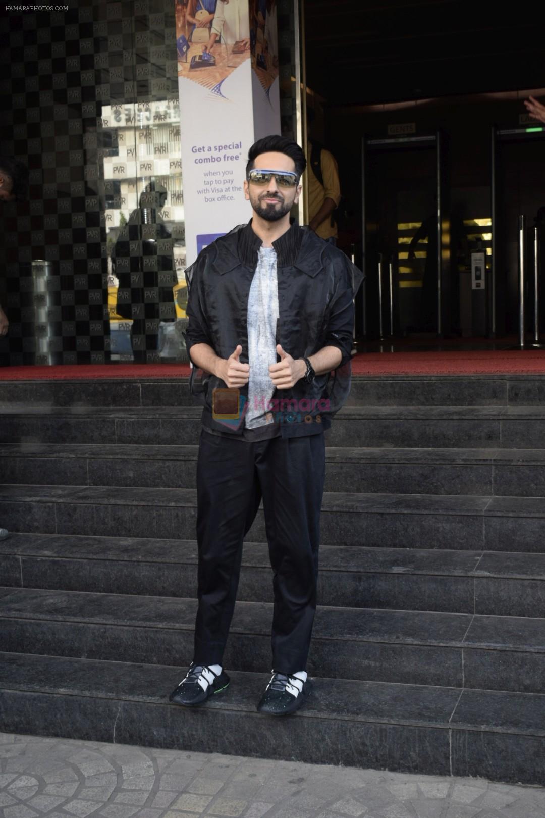 Ayushmann Khurrana at the promotion of film Badhaai Ho in Pvr Ecx In Andheri on 19th Oct 2018