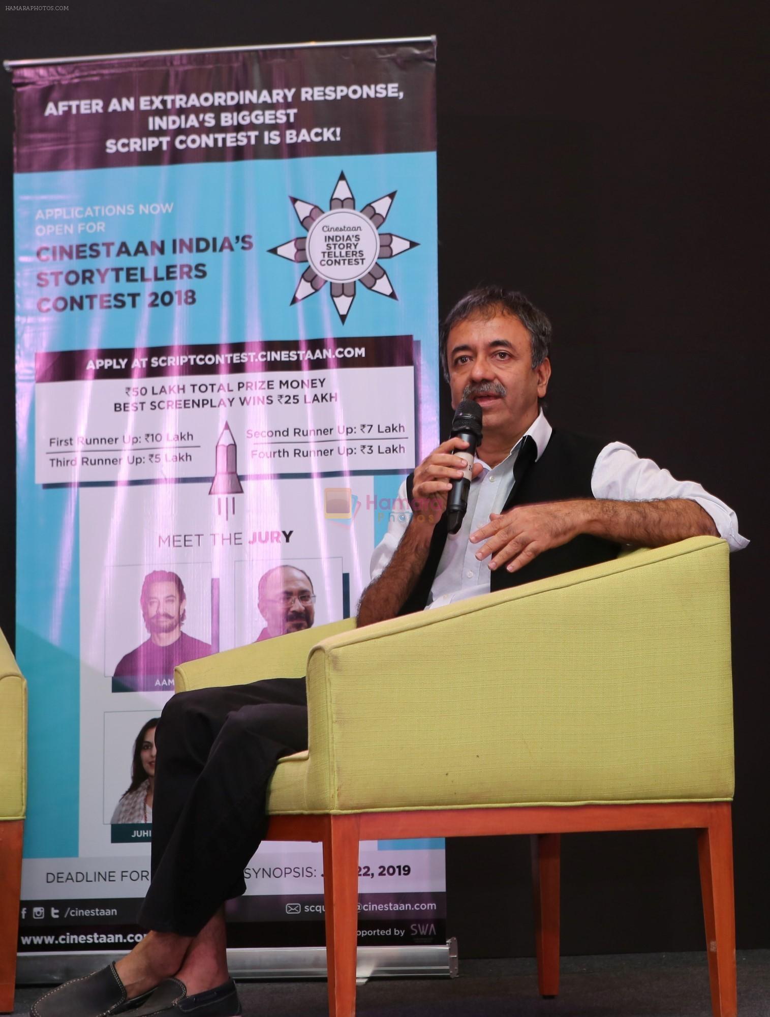 Rajkumar Hirani Announced The 2nd Edition Of Cinestaan Script Contest on 21st Oct 2018