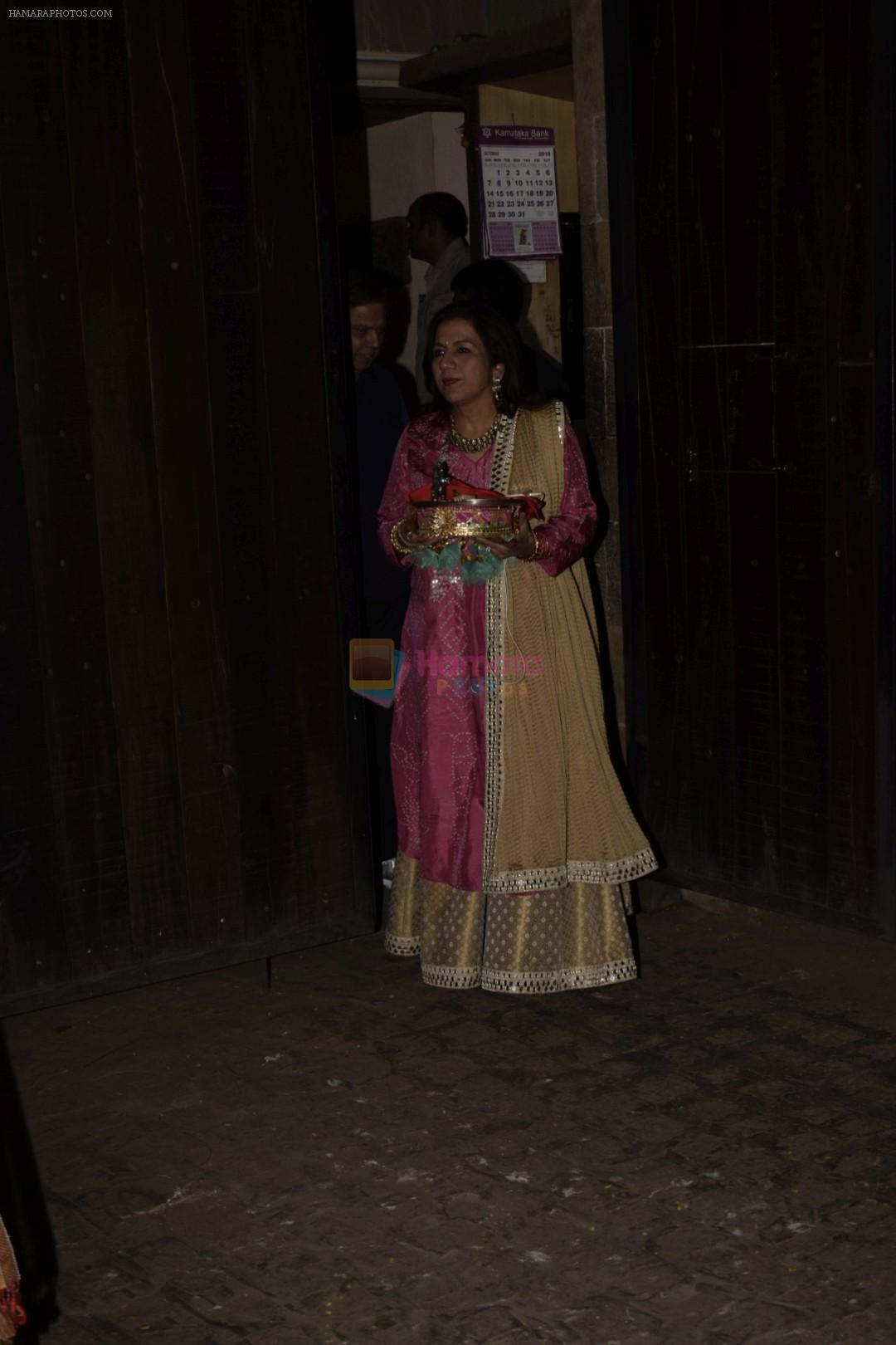 spotted at Anil Kapoor's house for Karvachauth celebration in Juhu on 27th Oct 2018