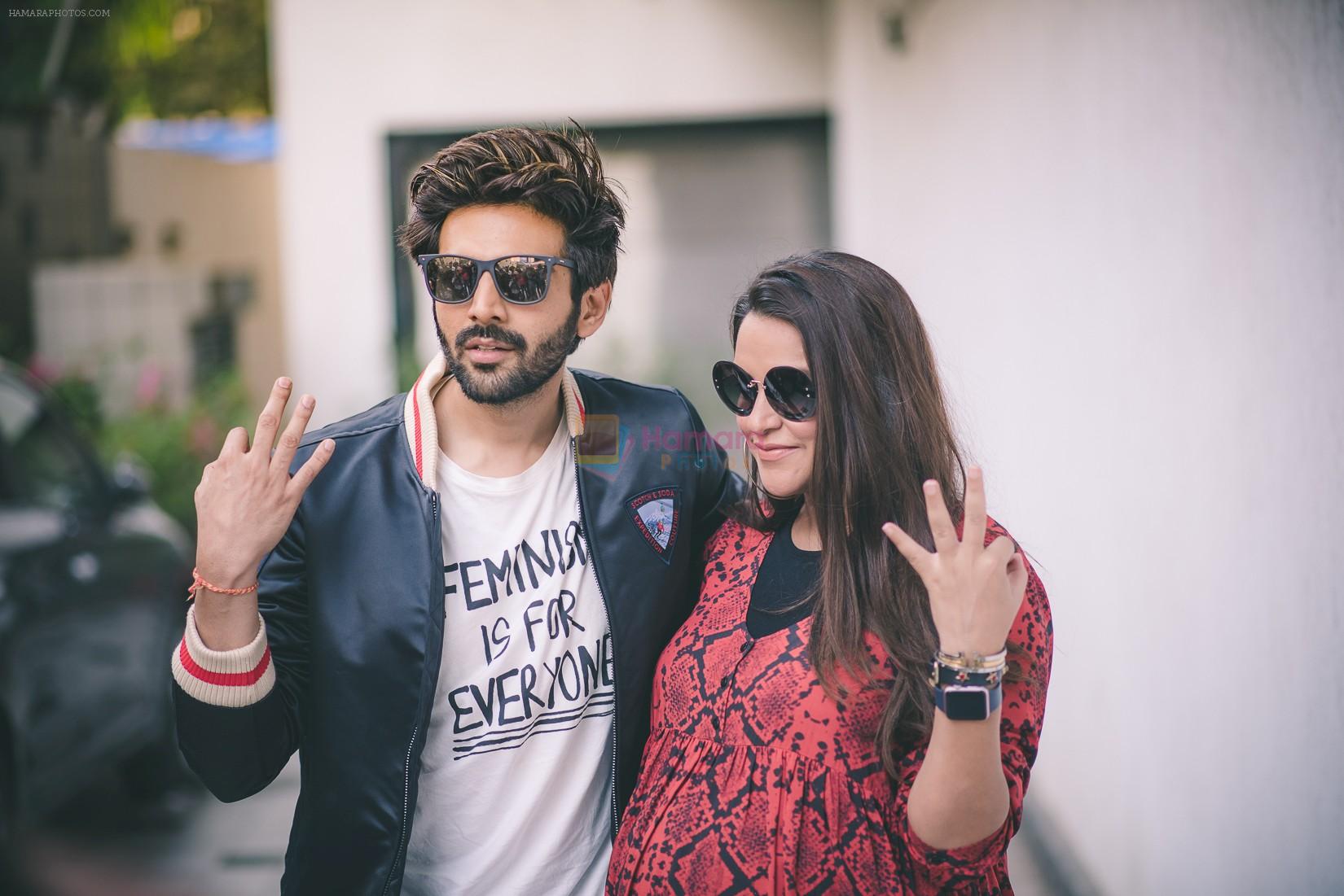 Neha Dhupia and Kartik Aaryan spotted before the recording of her podcast - No Filter Neha - Season 3 in Khar on 10th Nov 2018