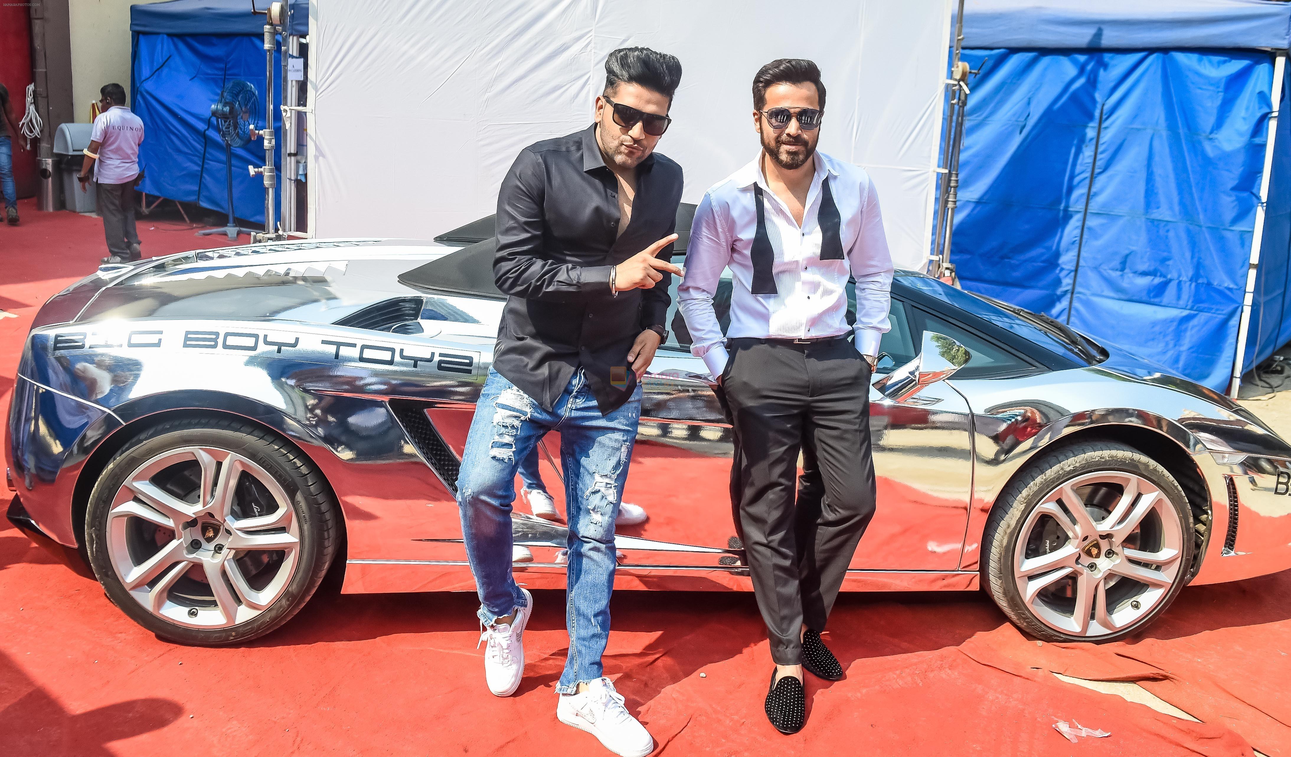 Emraan Hashmi and Guru Randhawa on sets for _Cheat India_ Promotional Song on 14th Nov 2018