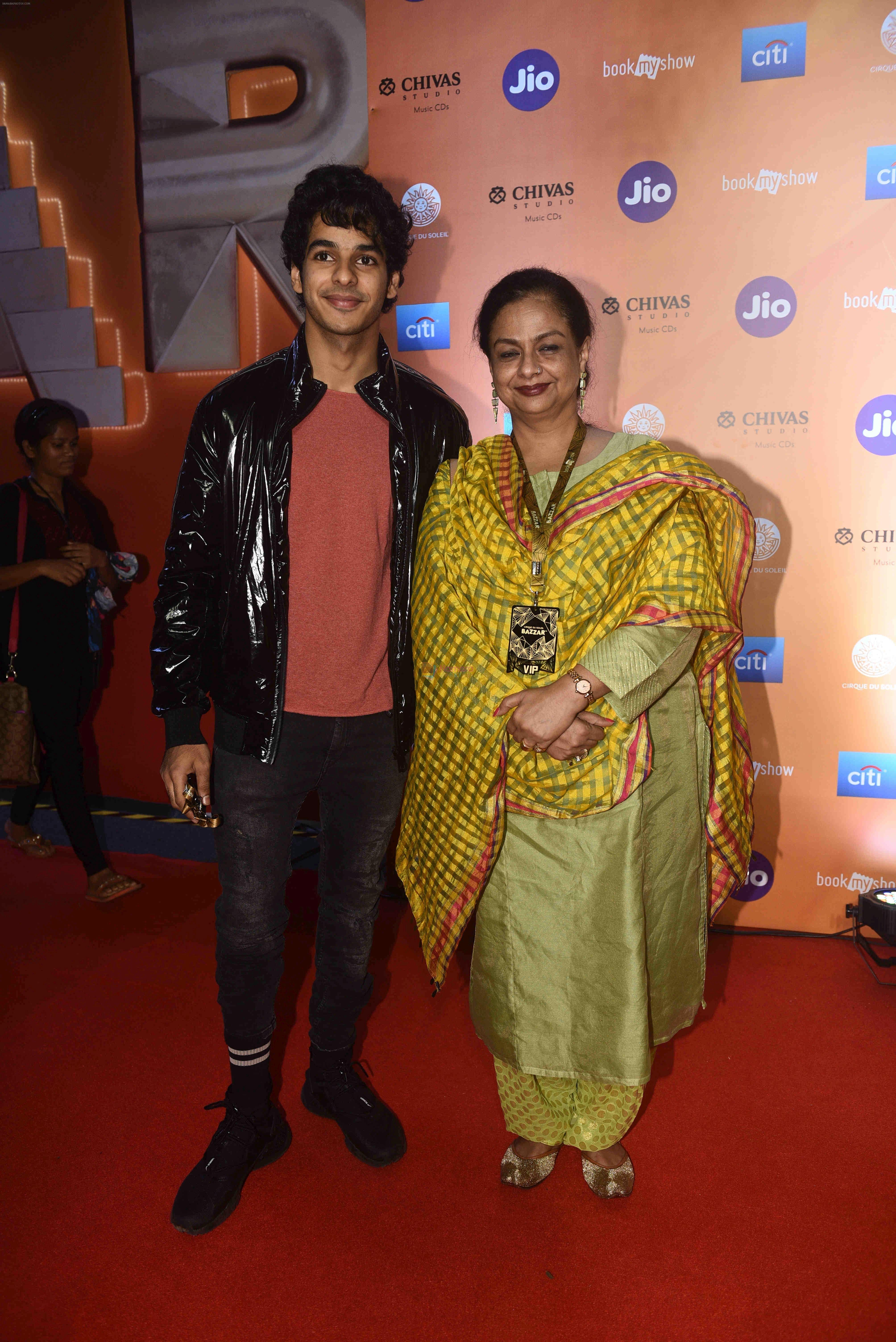 Ishaan Khattar, Neelima Azeem at The Red Carpet Of The World Premiere Of Cirque Du Soleil Bazzar on 14th Nov 2018