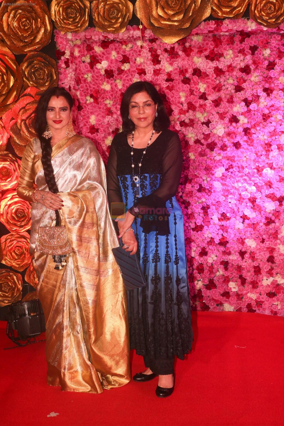 Rekha, Zeenat Aman at the Red Carpet of Lux Golden Rose Awards 2018 on 18th Nov 2018