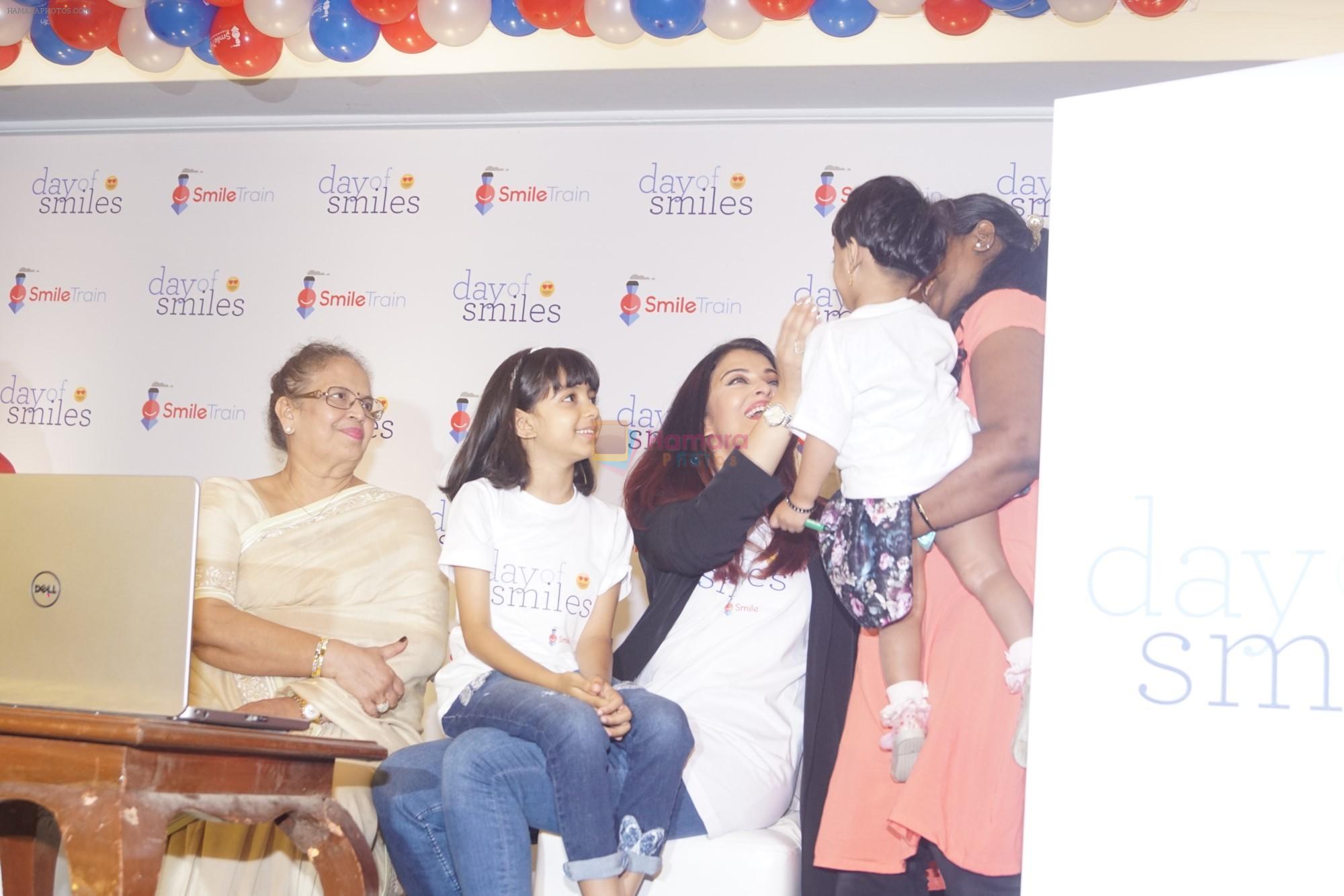 Aishwarya Rai Bacchan, Aaradhya Bachchan Celebrate Her Father's Birthday with Smile Train India NGO Kids on 20th Nov 2018