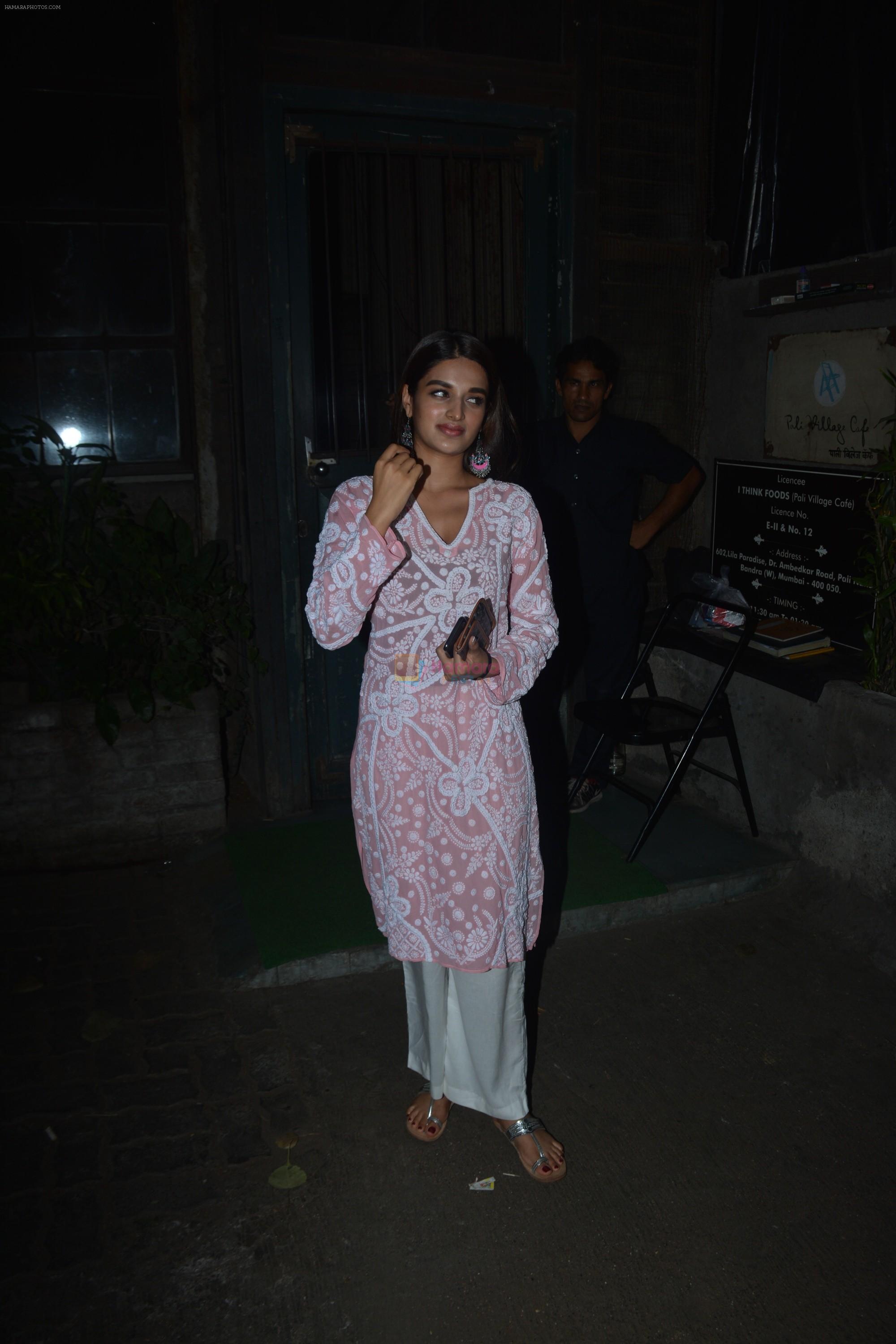 Nidhhi Agerwal spotted at Palli Village cafe in bandra on 21st Nov 2018