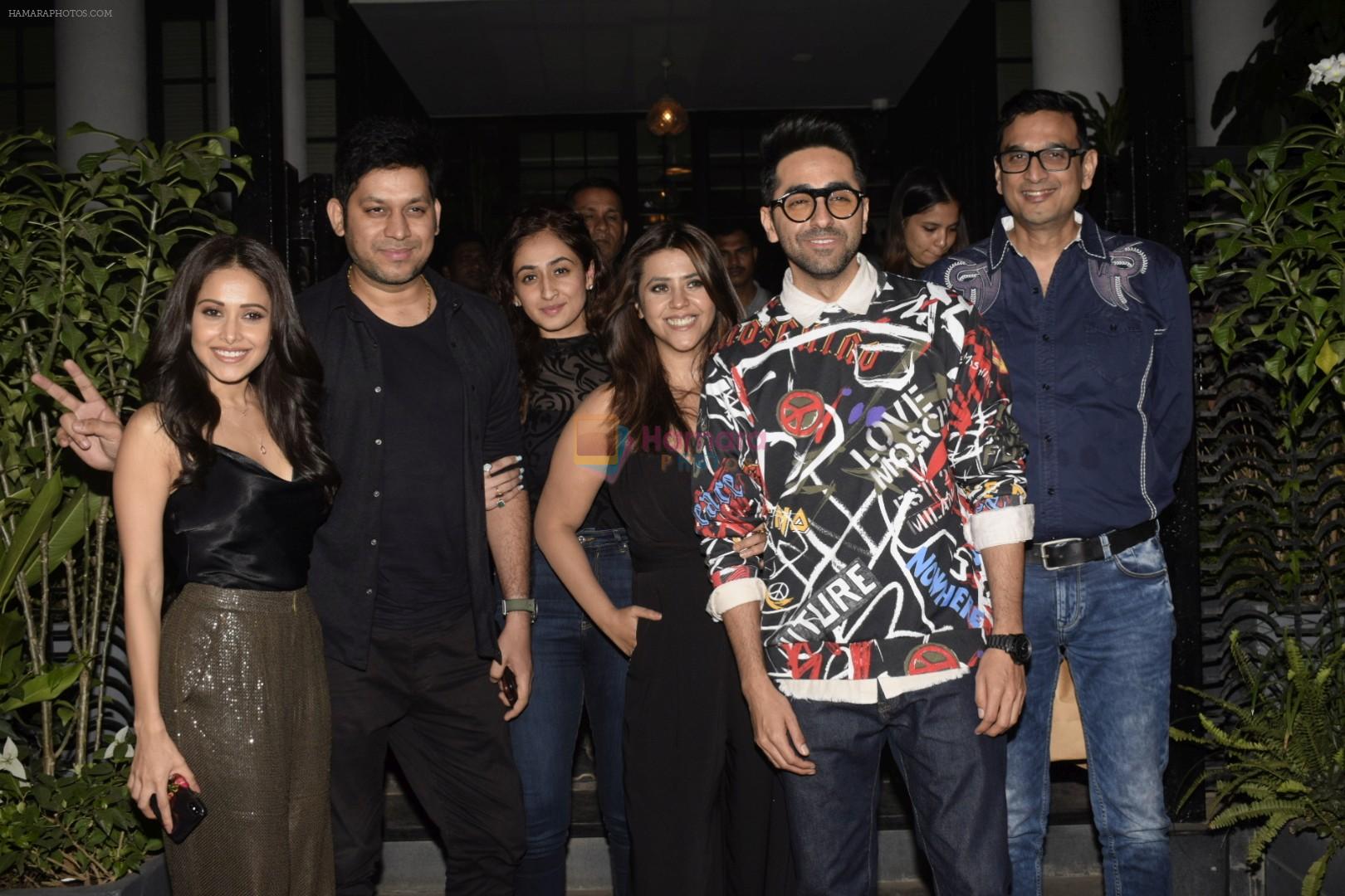 Nushrat Bharucha, Ayushmann Khurrana, Ekta Kapoor at Ekta Kapoor's dinner party on 26th Nov 2018
