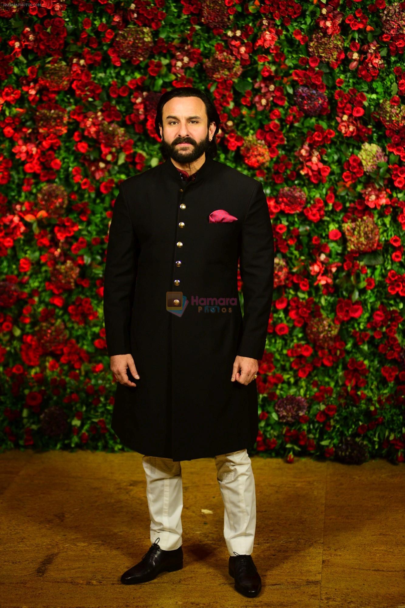 Saif Ali Khan at Deepika Padukone and Ranveer Singh's Reception Party in Mumbai on 1st Dec 2018