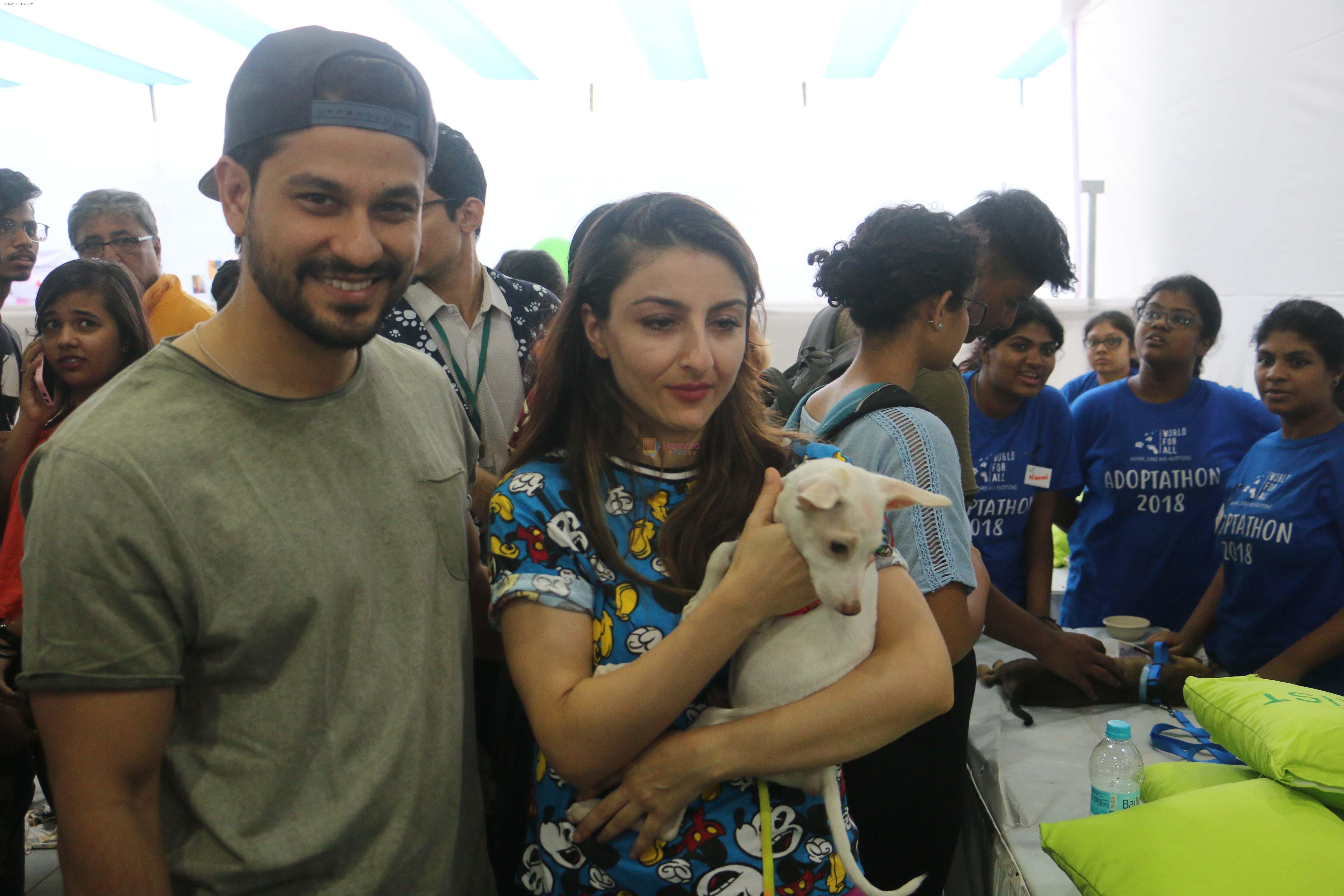 Soha Ali Khan, Kunal Khemu At Adapathon 2018 In Bandra on 2nd Dec 2018